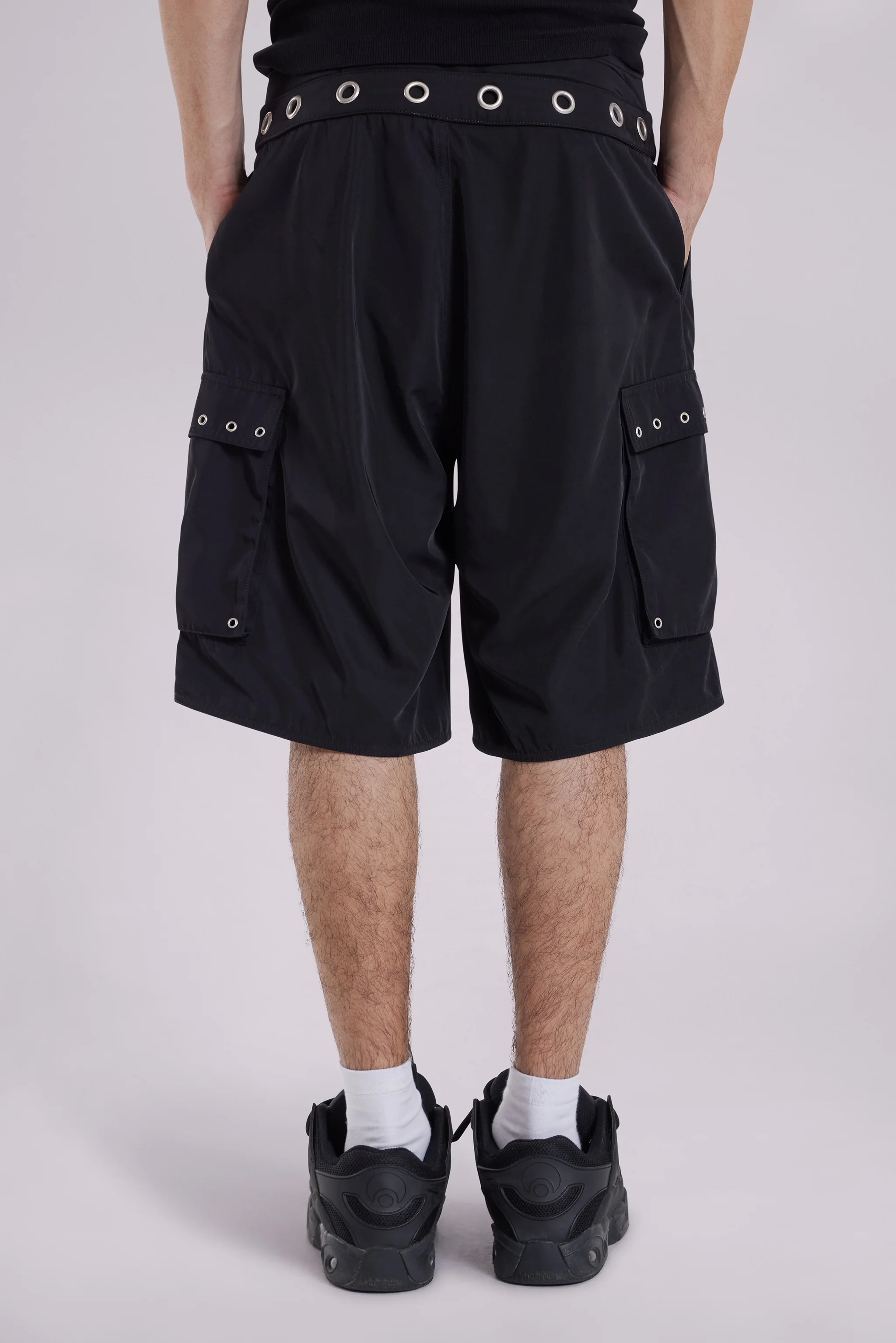 Black Eyelet Board Shorts - Image 4