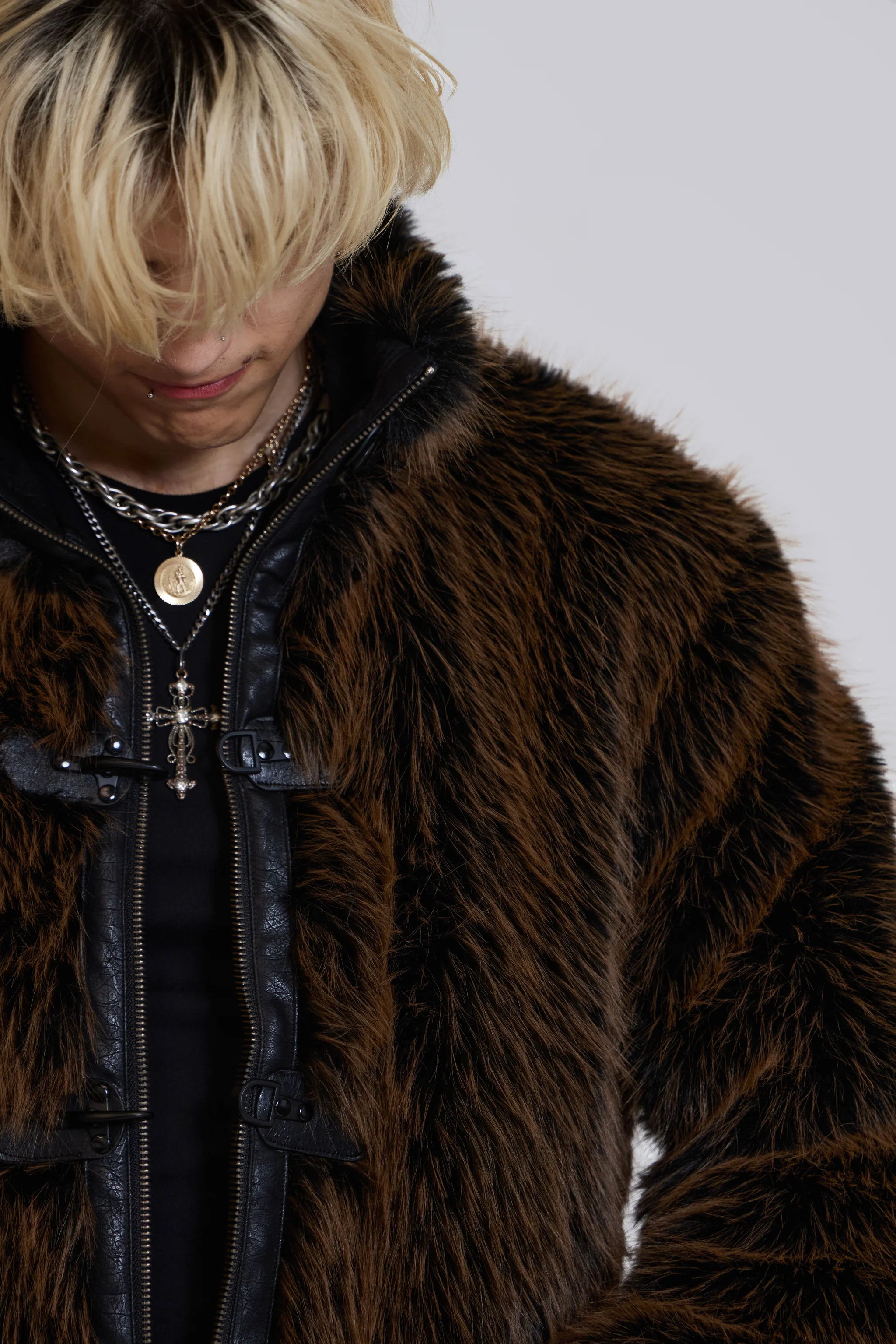 Brown Mendoza Faux Fur Jacket - Image 3