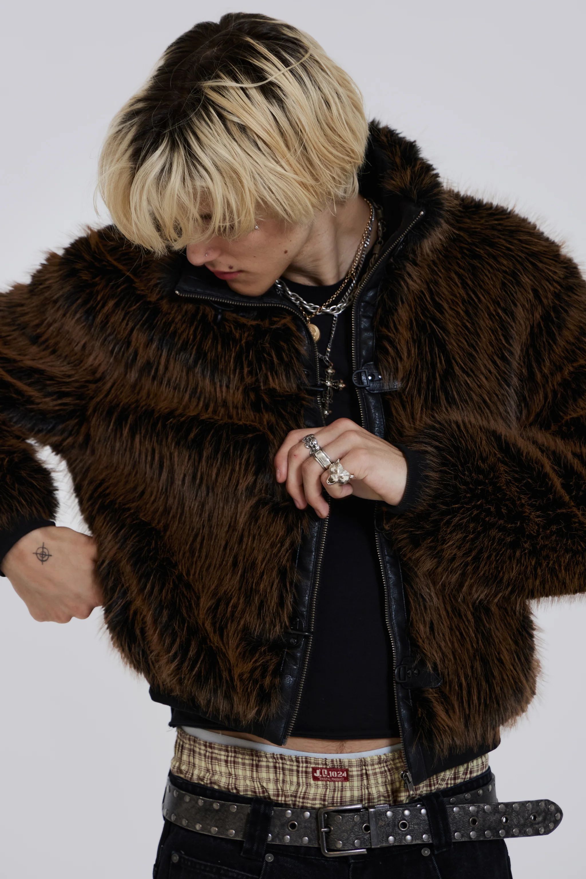 Brown Mendoza Faux Fur Jacket - Image 5