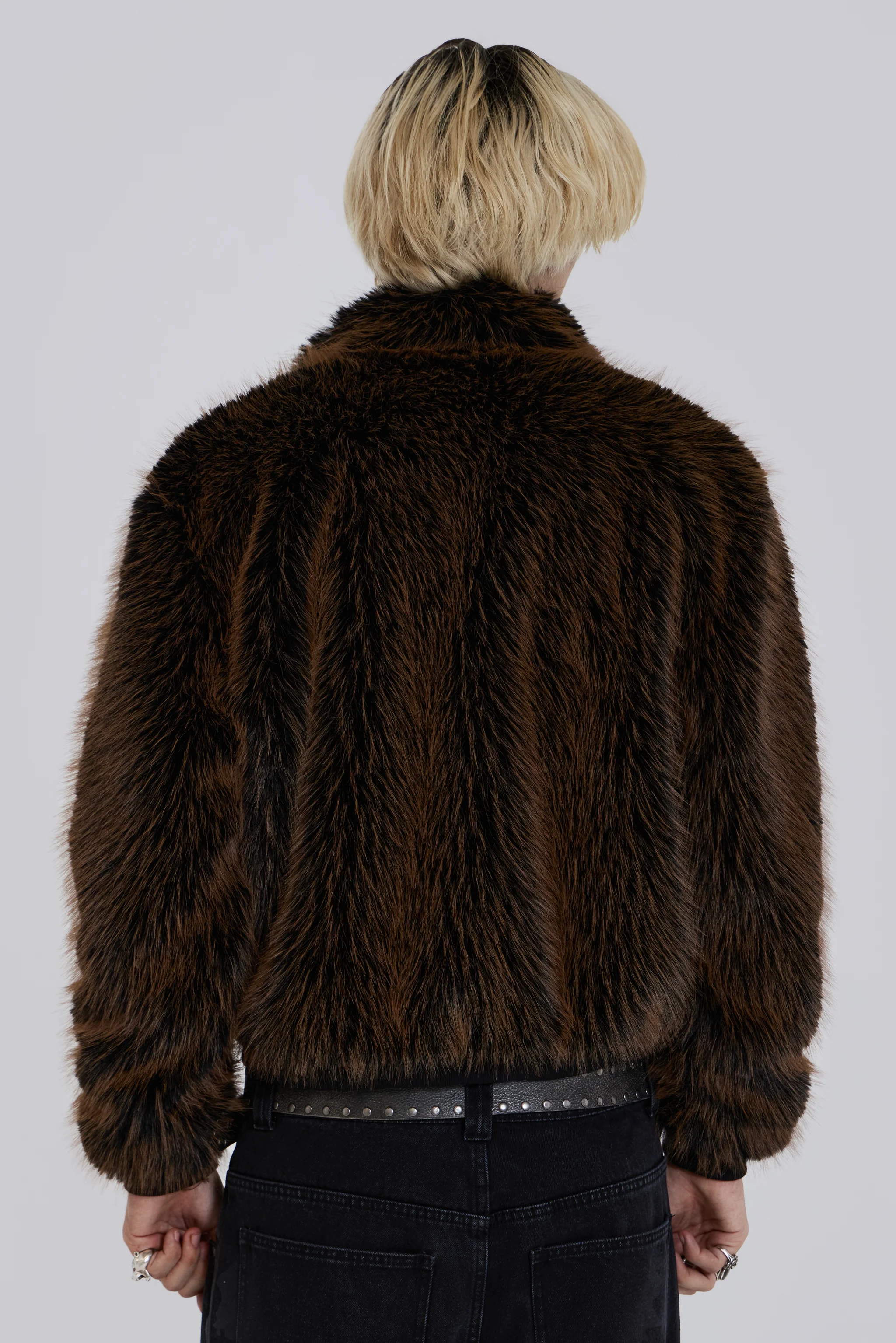 Brown Mendoza Faux Fur Jacket - Image 9