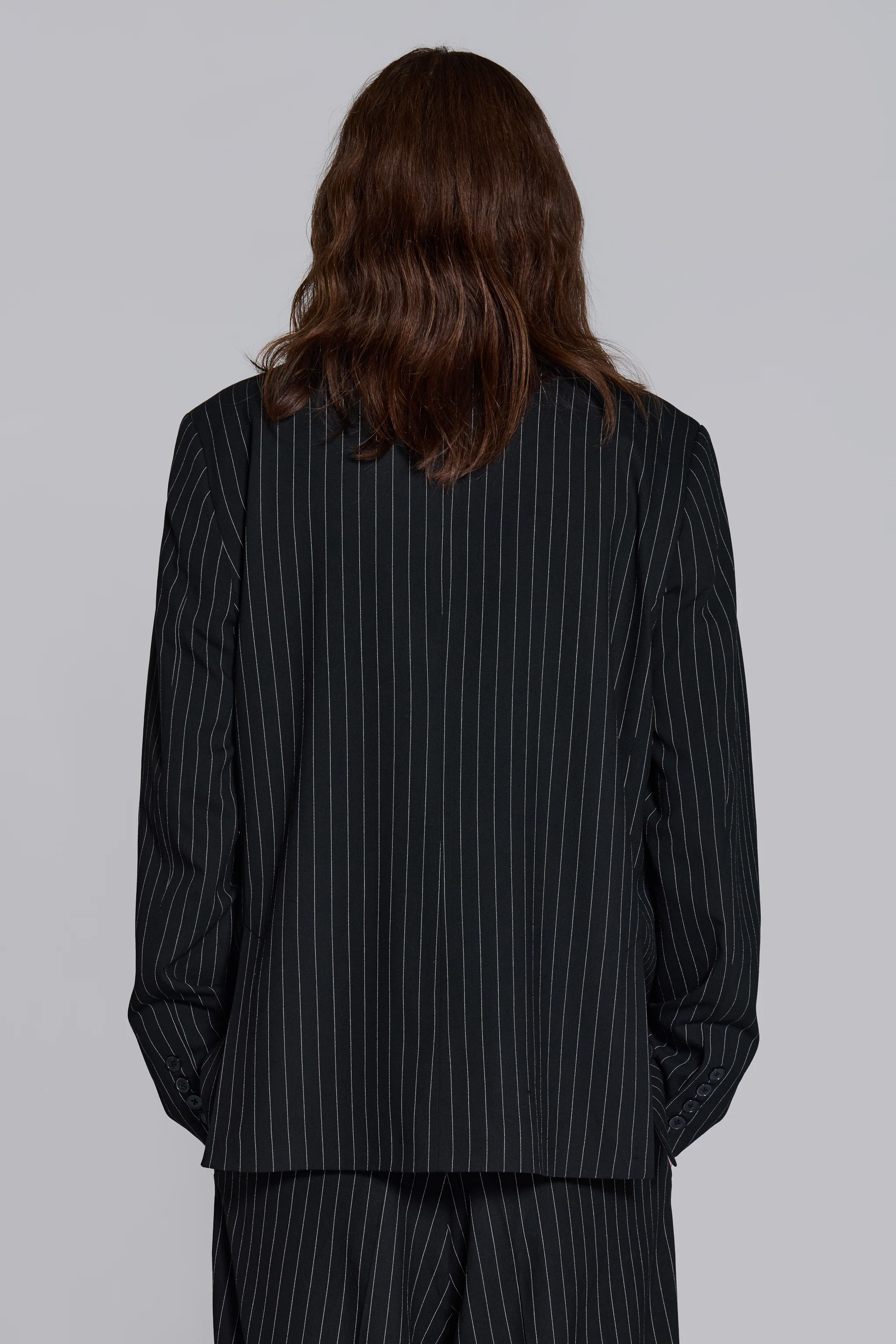 Goliath Pinstripe Double Breasted Boxy Blazer - Image 3