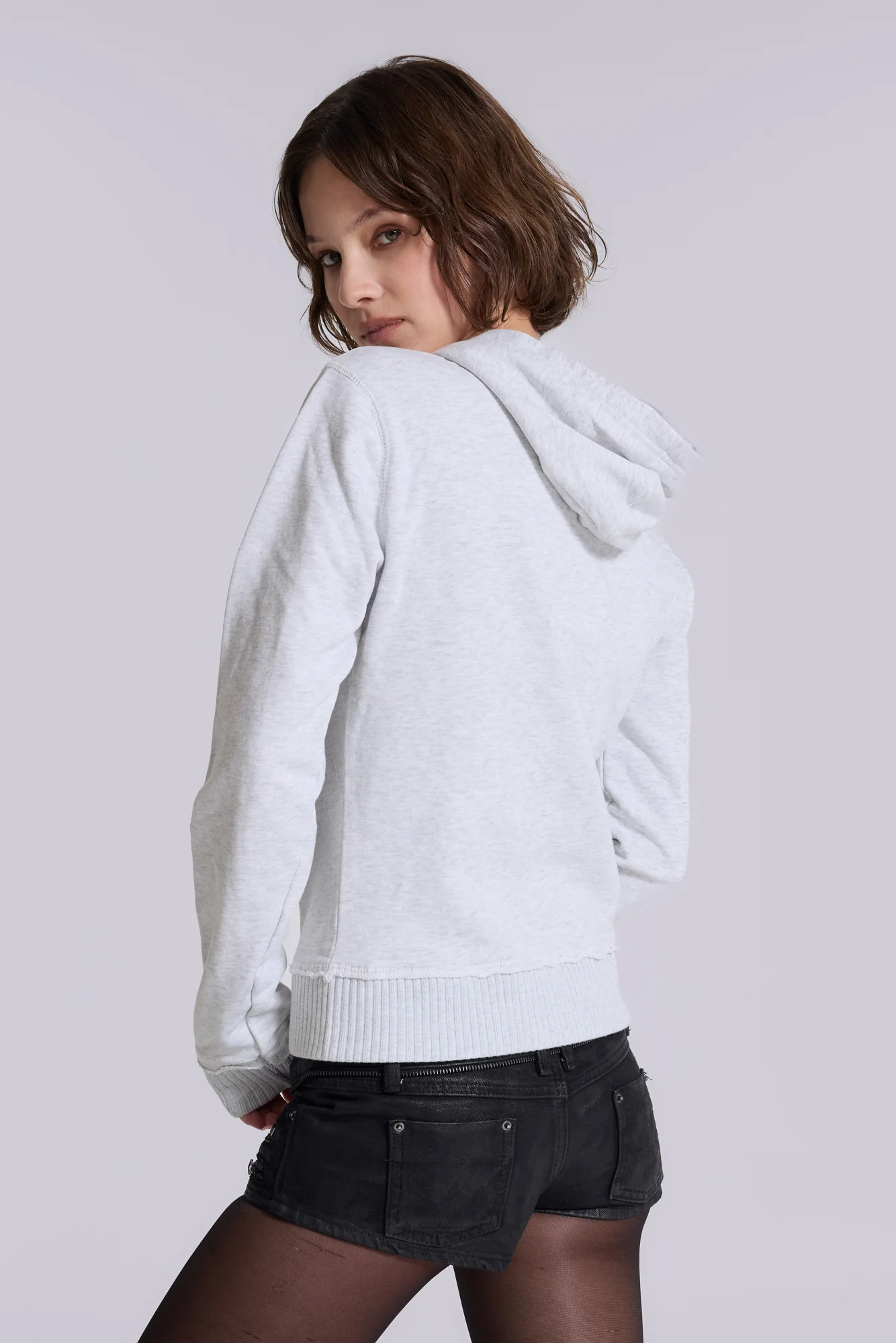 Grey Marl Military Monster Hoodie - Image 3