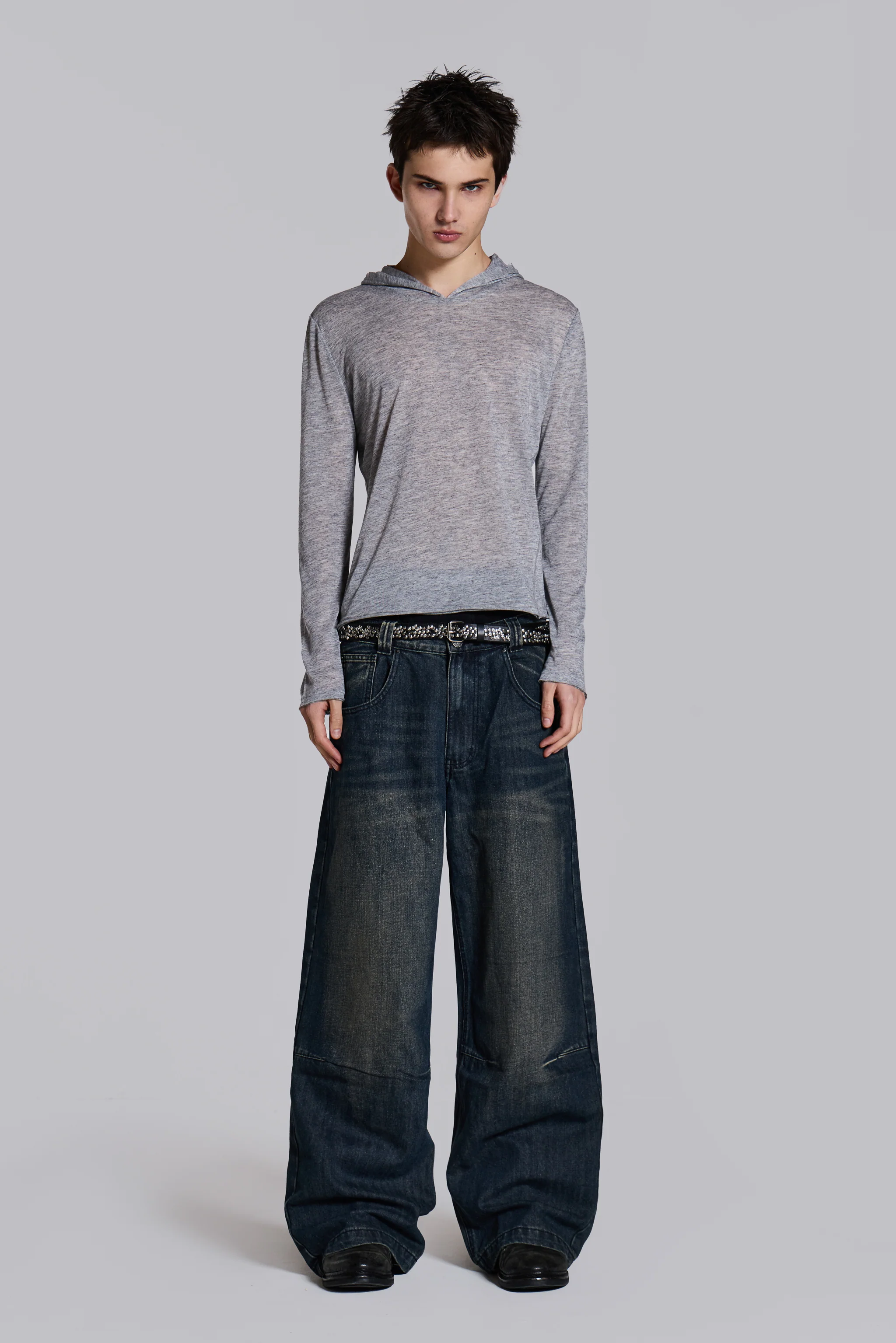 Grey Marl Mist Hoodie - Image 5