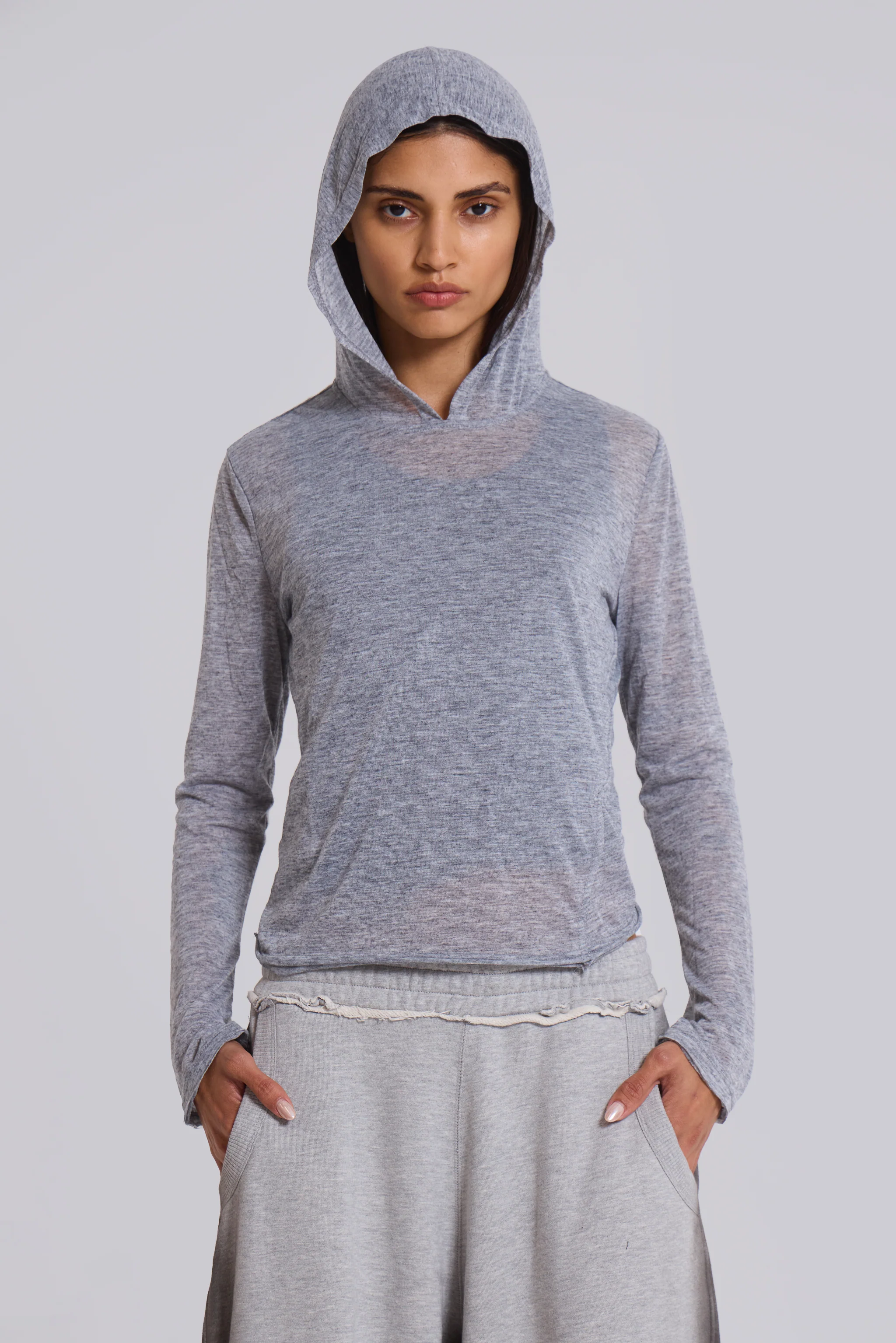 Grey Marl Mist Hoodie - Image 10