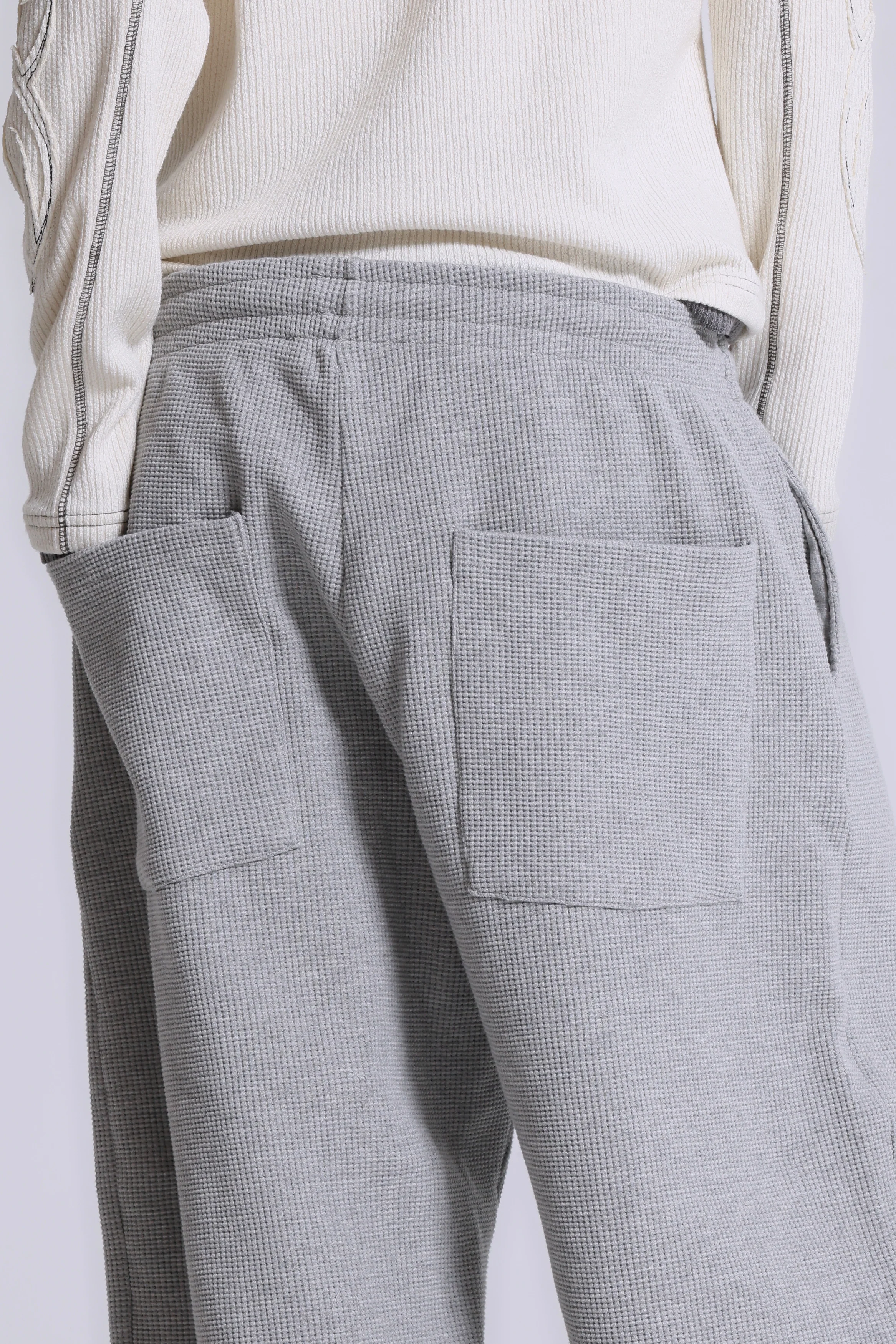 Grey Marl Waffle Monster Joggers - Image 6