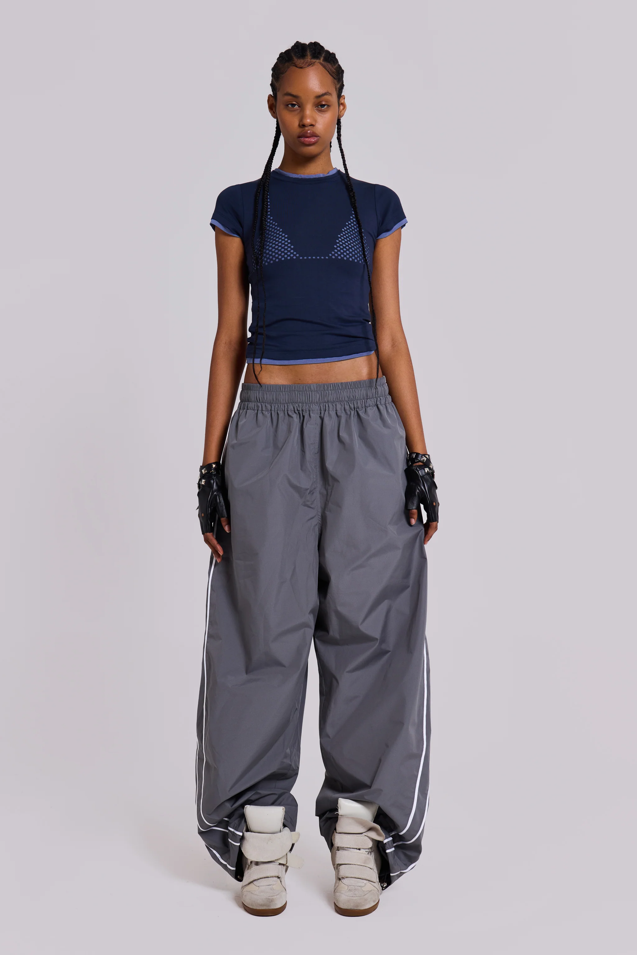 Grey Vapor Tracksuit Bottoms - Image 9