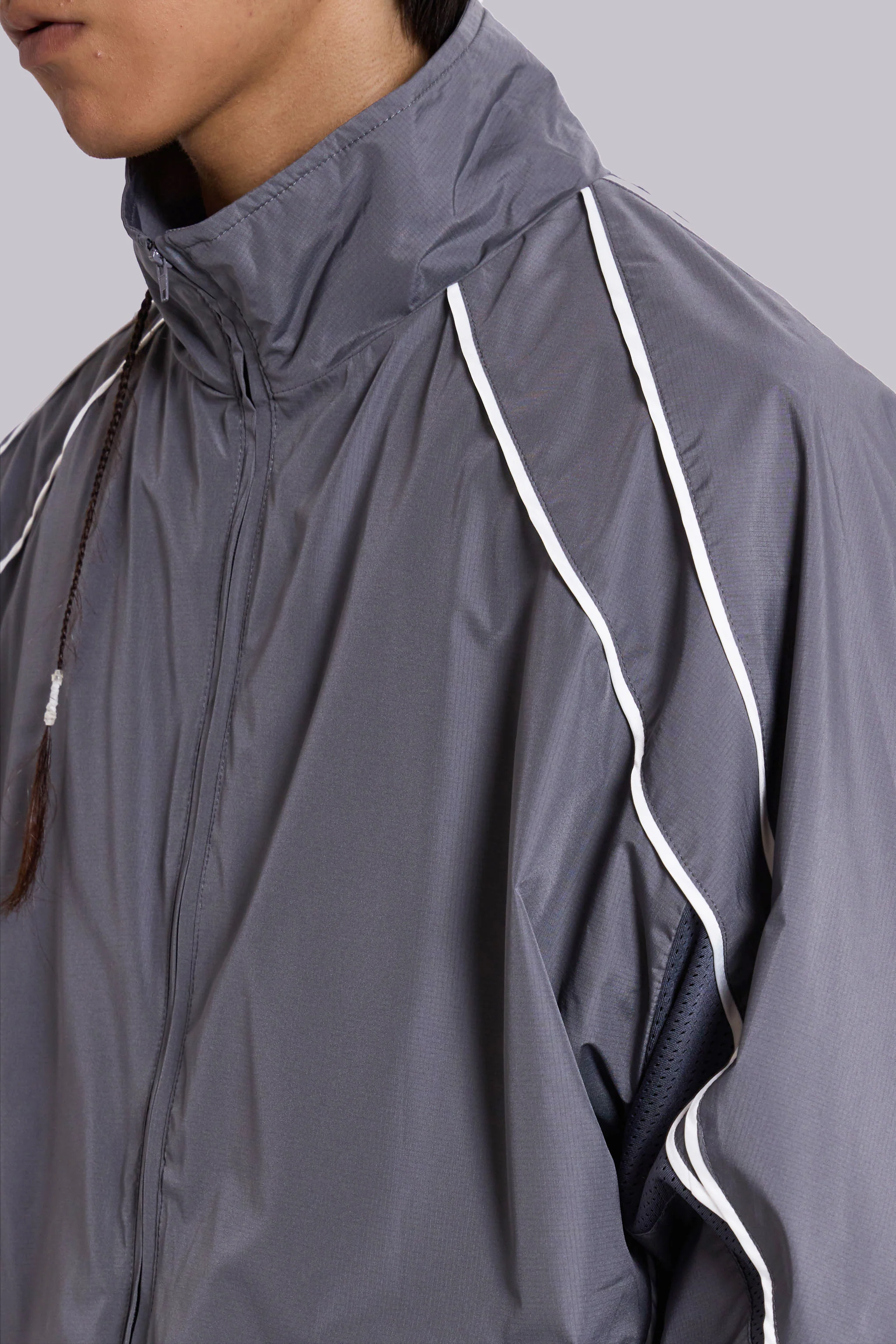 Grey Vapor Tracksuit Top - Image 5