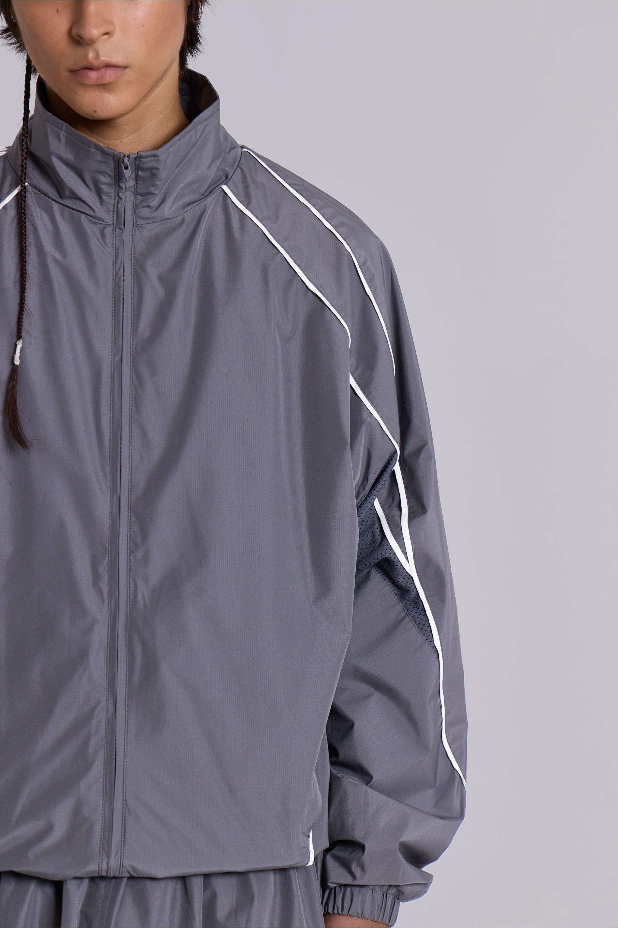 Grey Vapor Tracksuit Top - Image 8