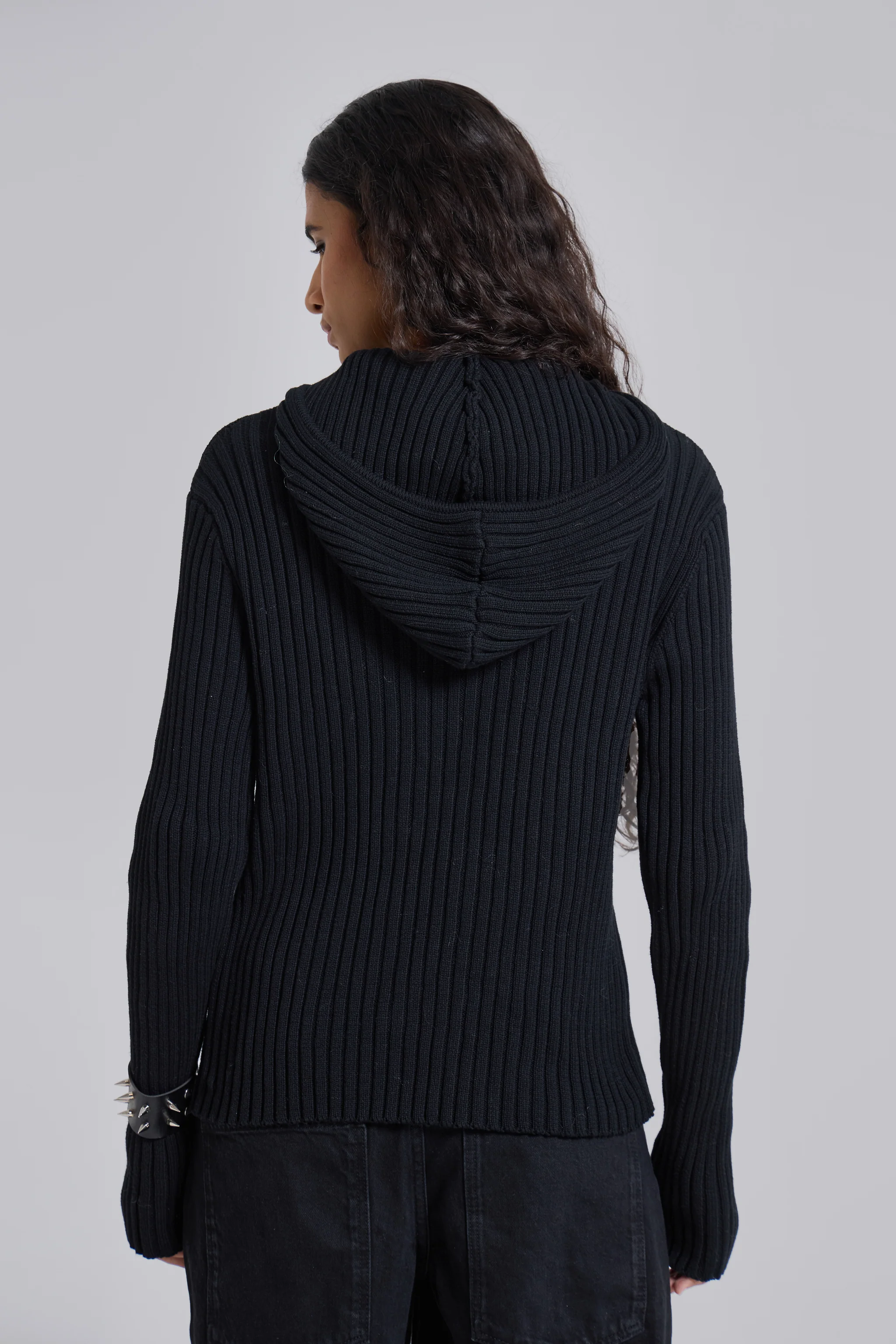 Hooded Military Knit Jumper - Image 3