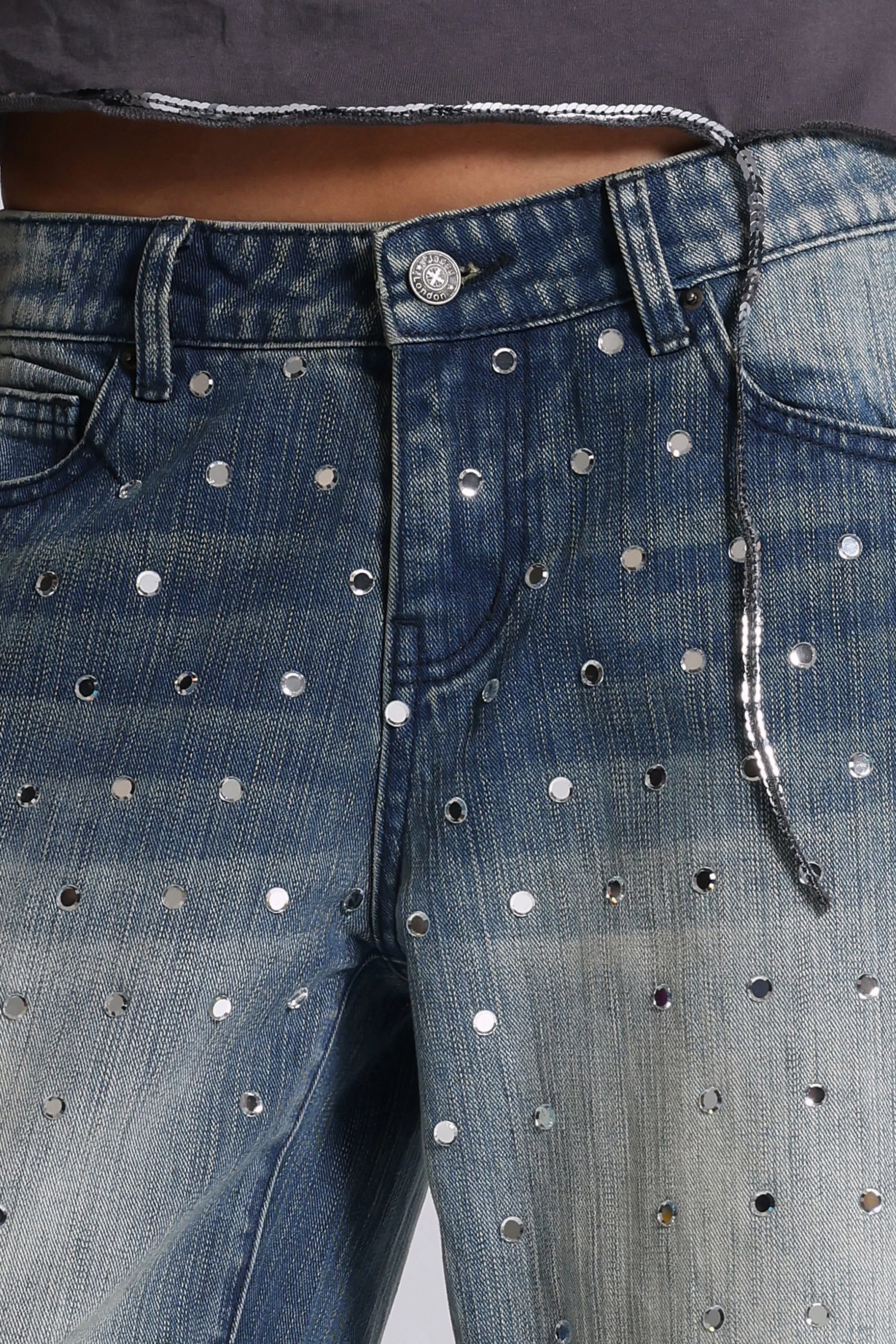 Hunter Loose Straight Leg Jeans with Mirrors - Image 3