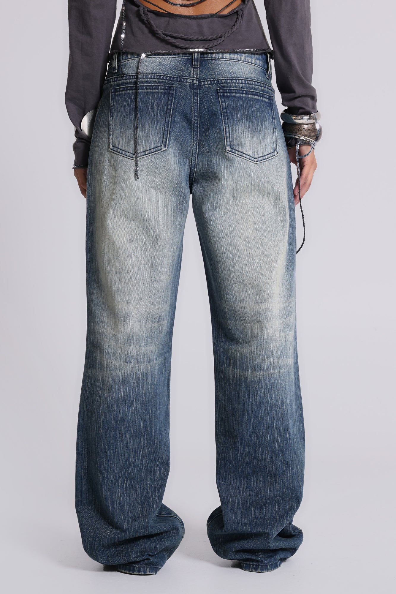 Hunter Loose Straight Leg Jeans with Mirrors - Image 7