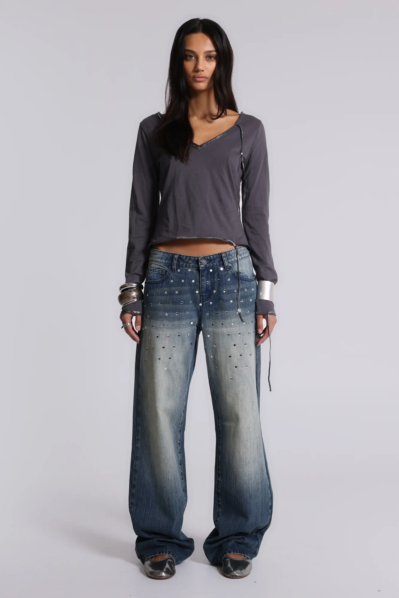 Hunter Loose Straight Leg Jeans with Mirrors - Image 8