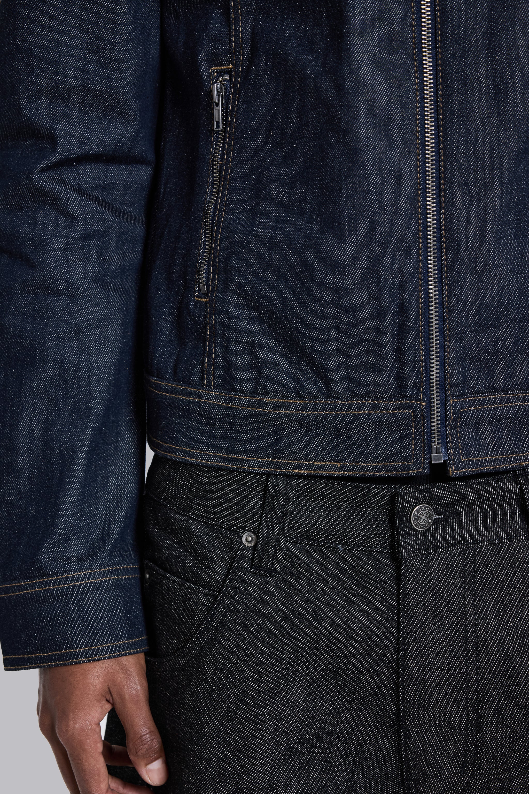 Indigo Bedrock Denim Jacket - Image 11