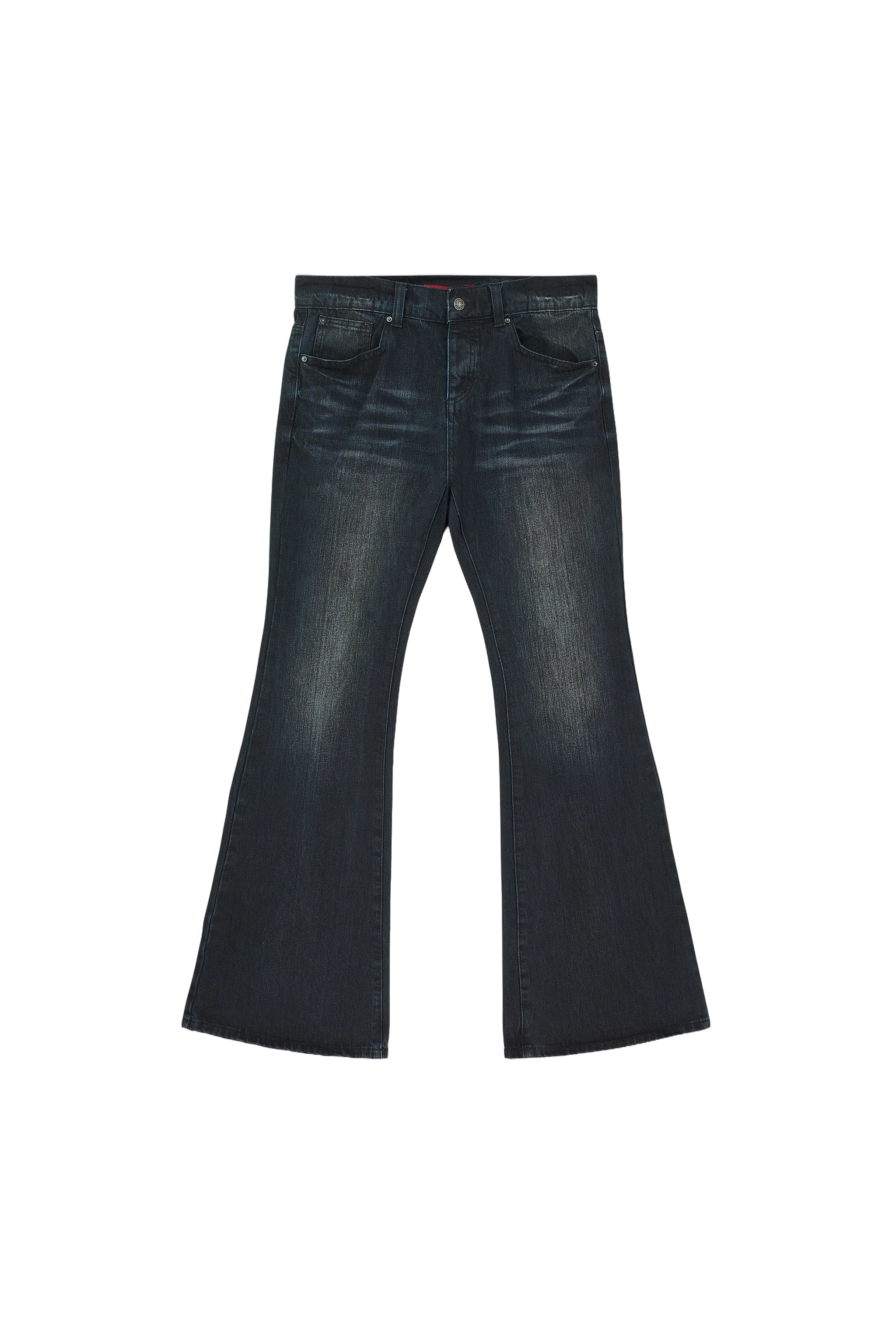 Indigo Creased Drift Bootcut Jeans - Image 10