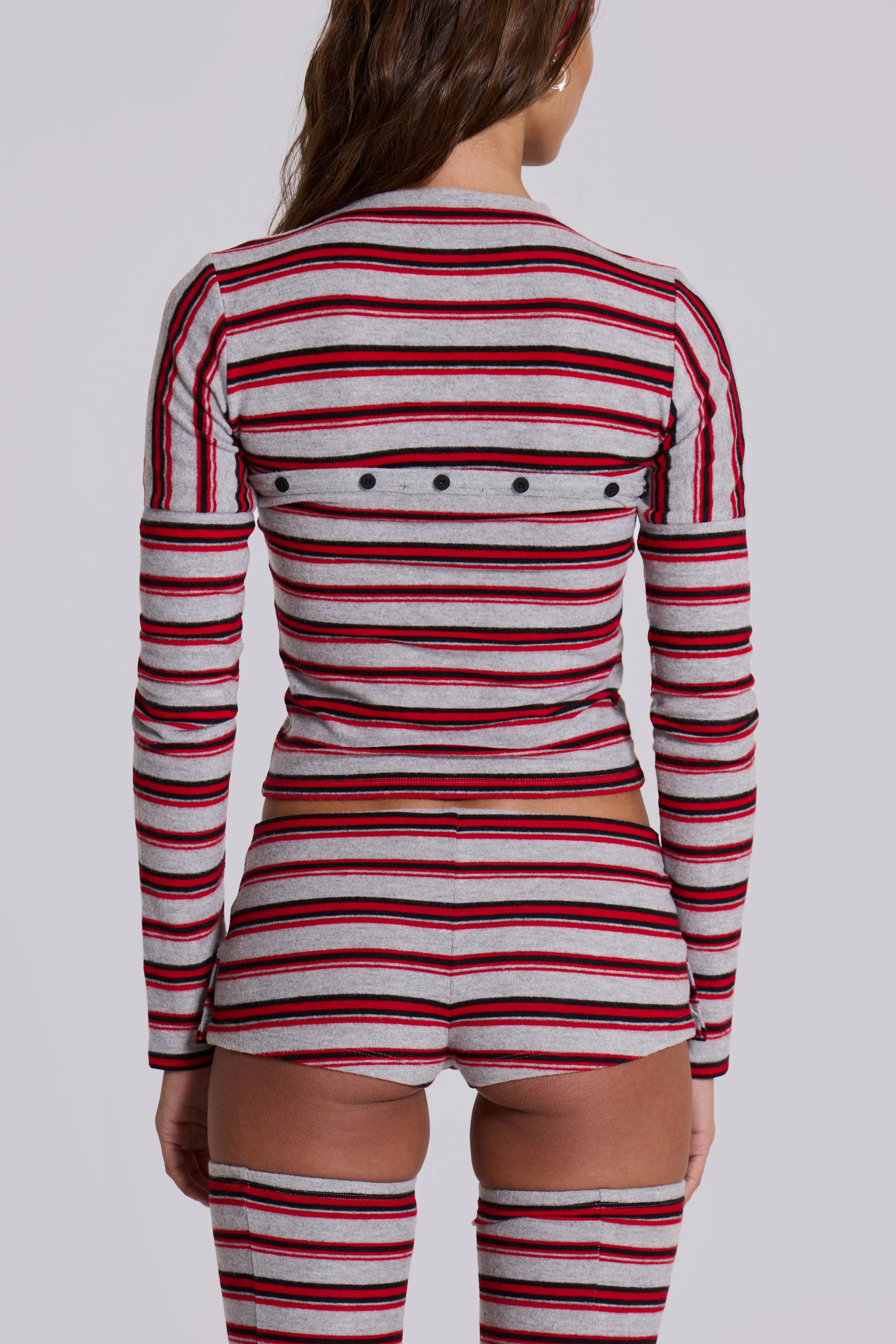 Isla Stripe Mini Shorts - Image 9