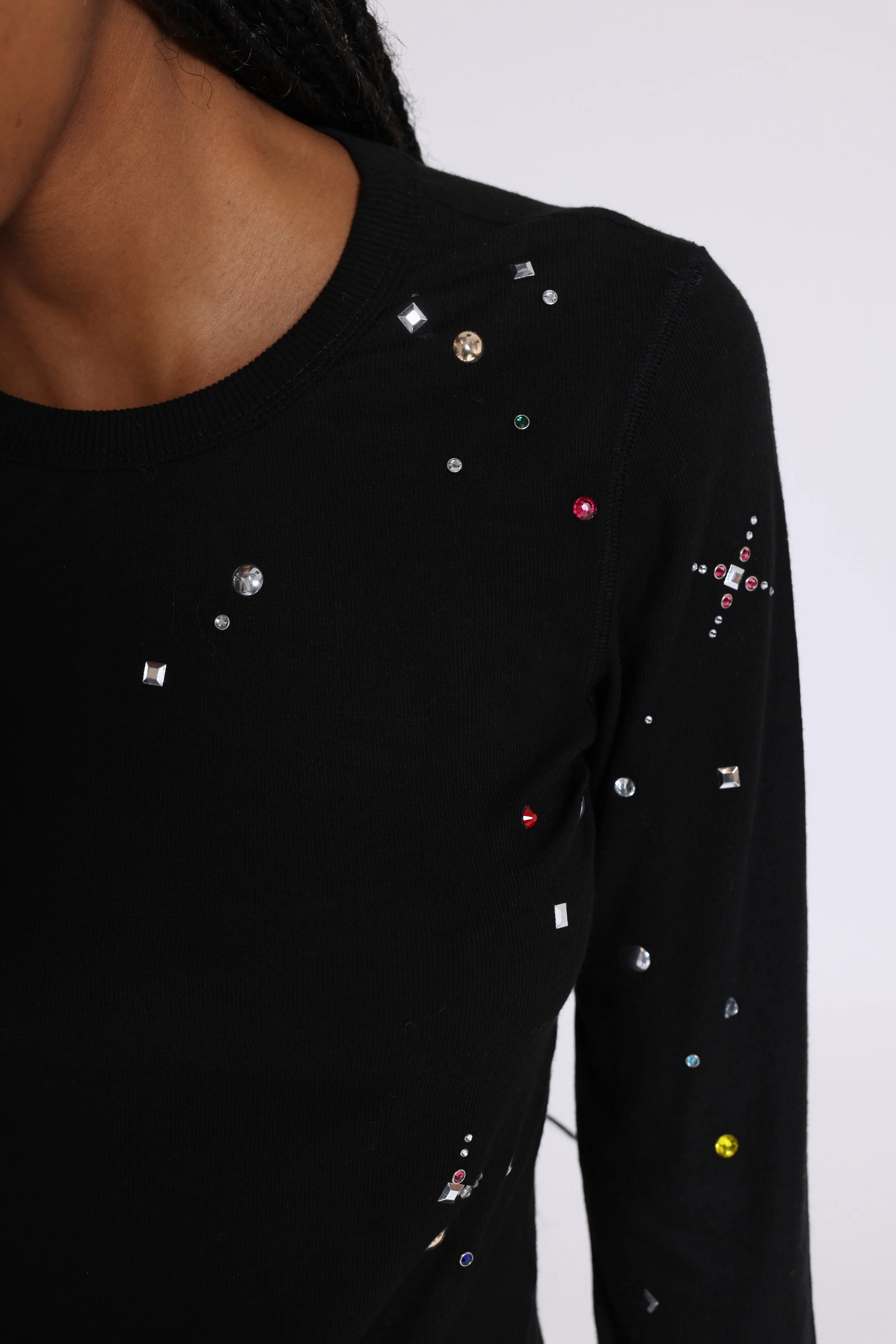 Jexa Jewel Studded Long Sleeve Top - Image 2