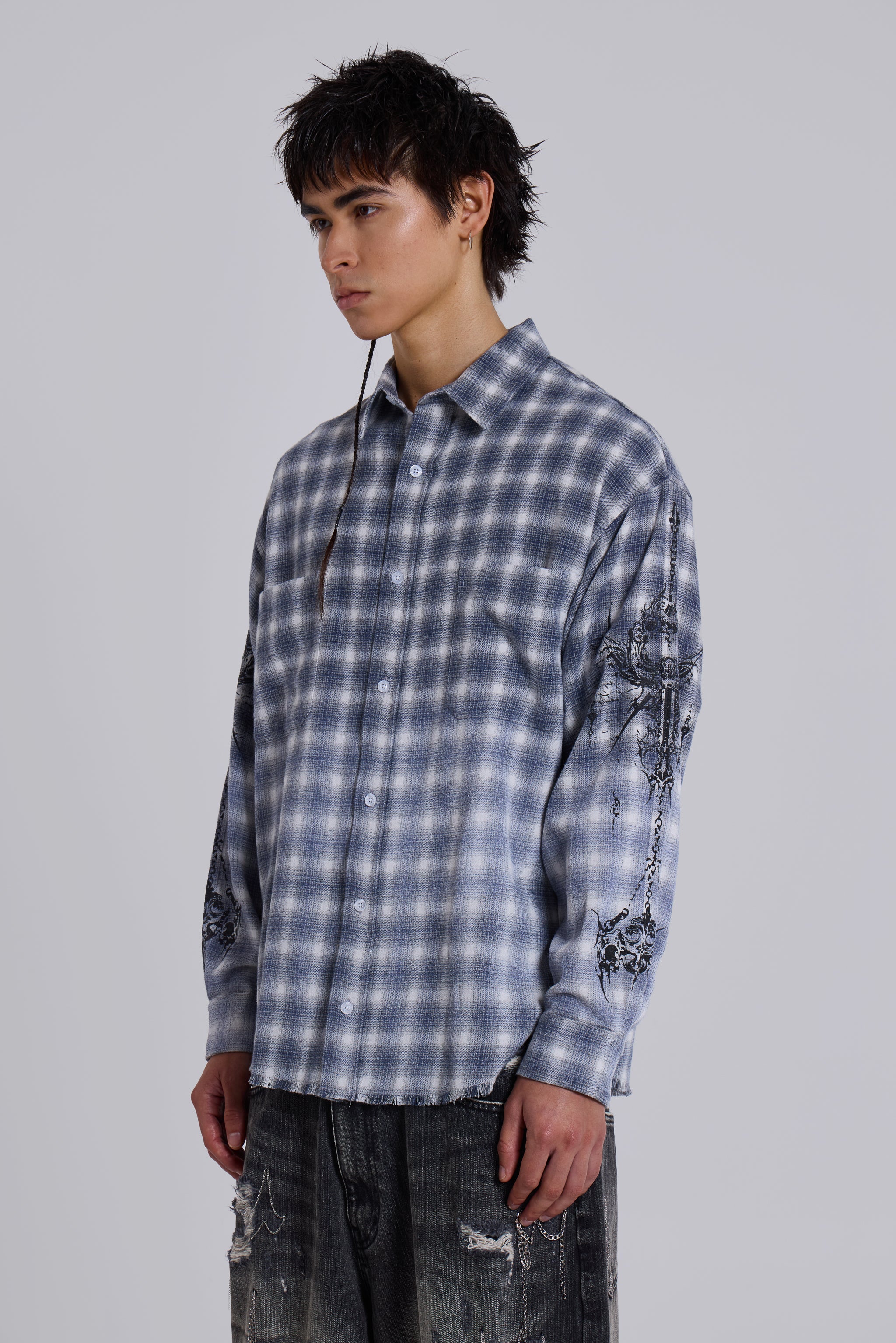 Kasper Inked Flannel Shirt - Image 4