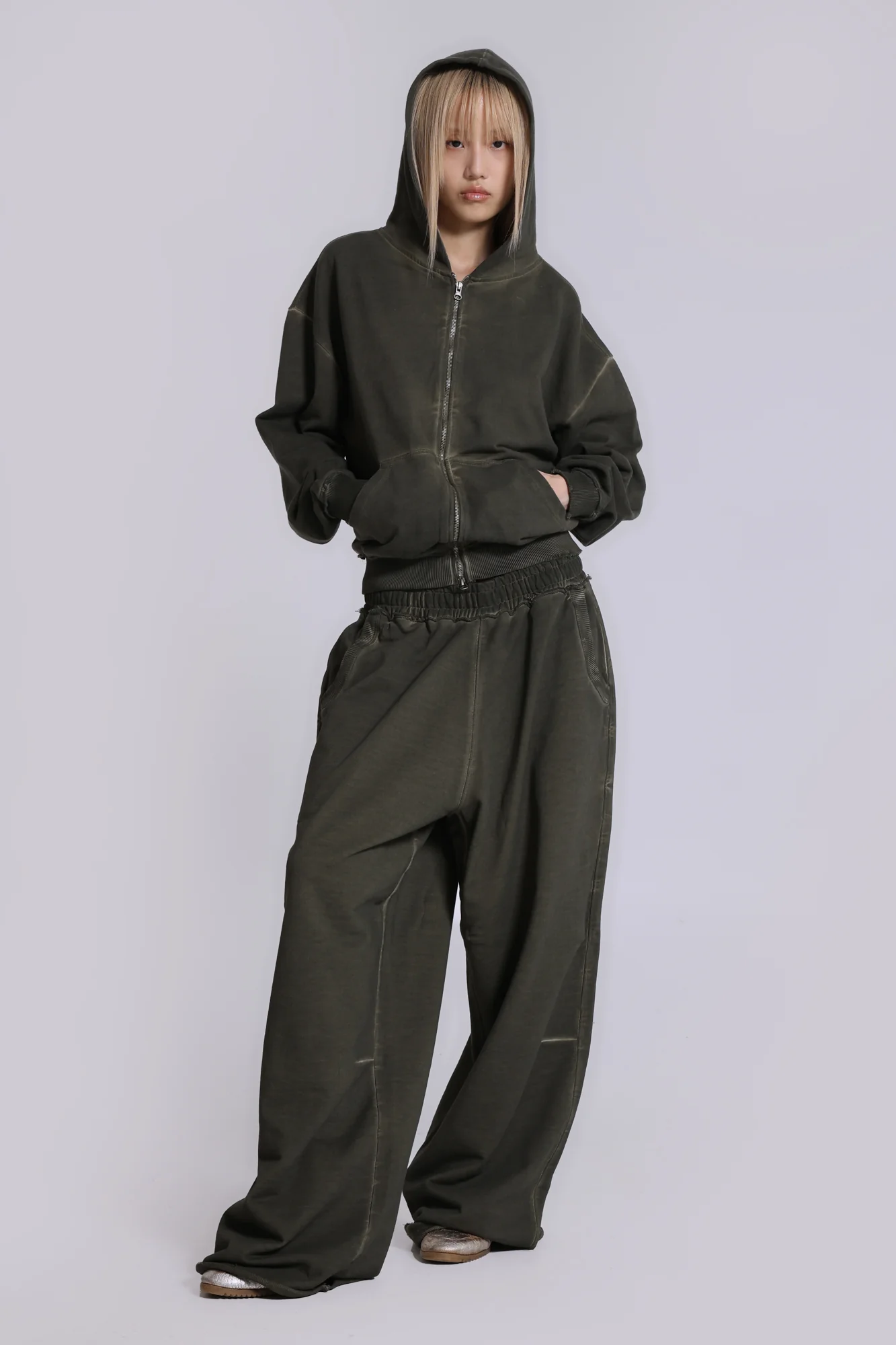 Khaki Oversized Monster Hoodie - Image 4
