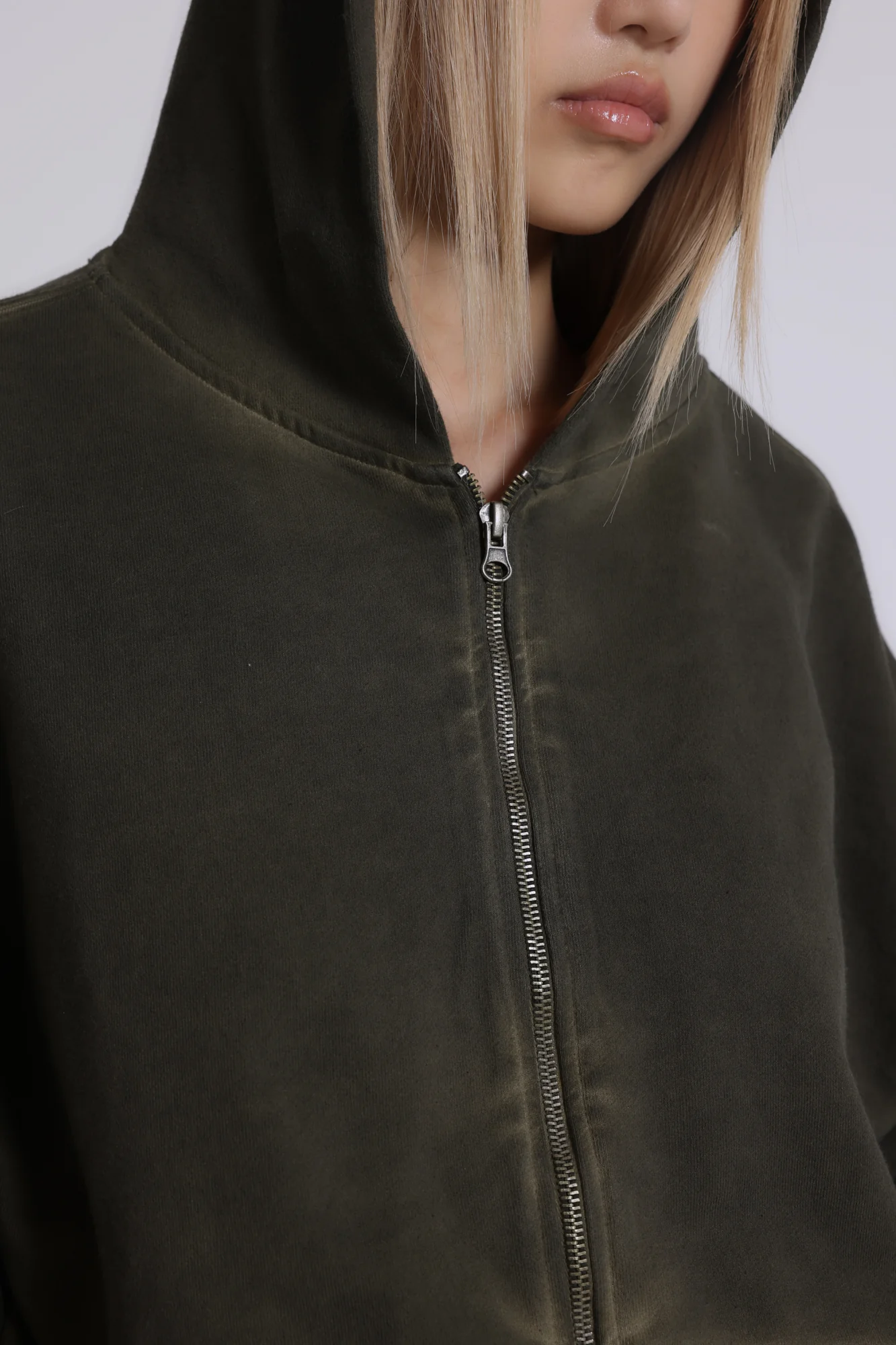 Khaki Oversized Monster Hoodie - Image 5