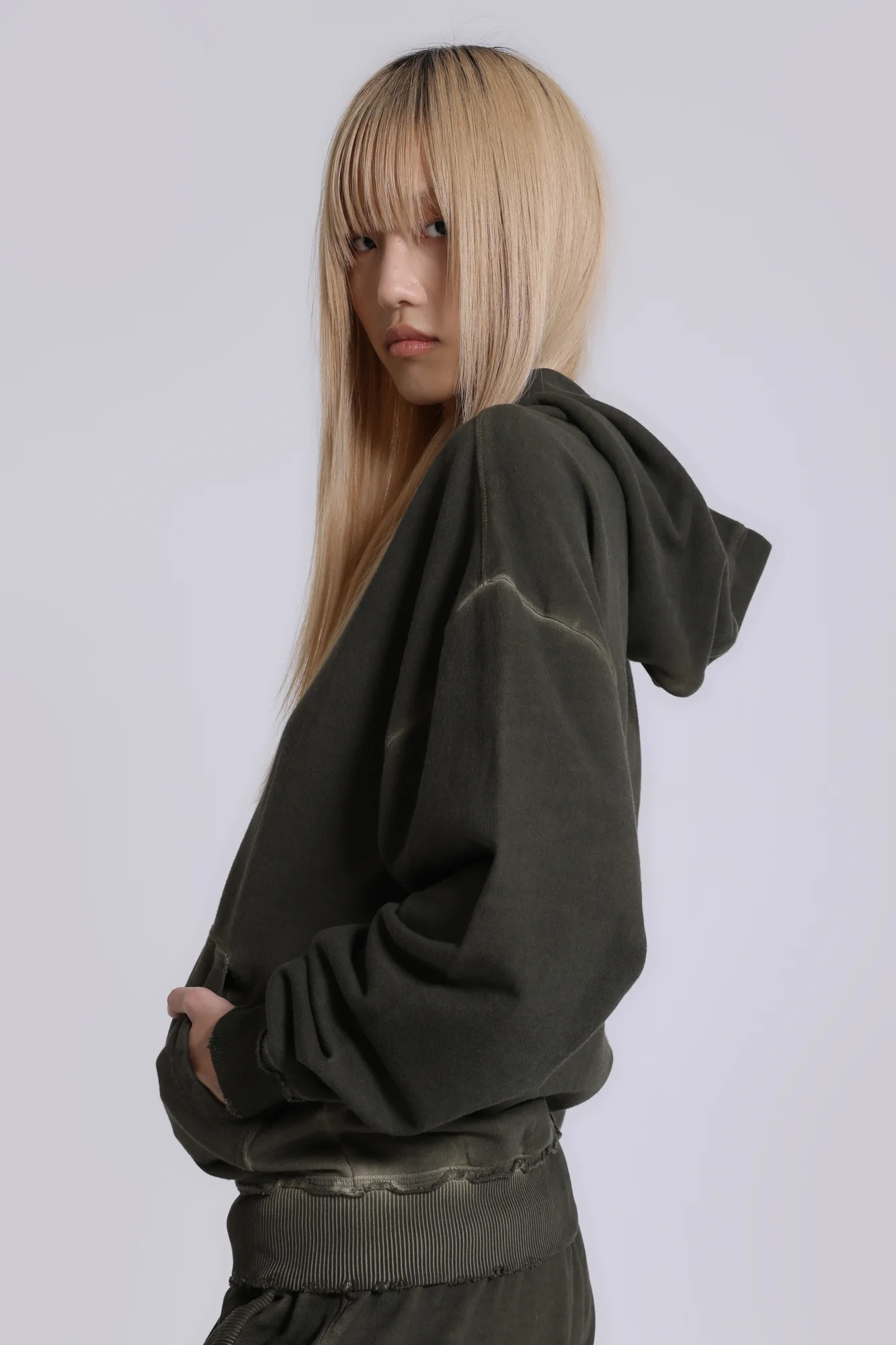 Khaki Oversized Monster Hoodie - Image 6