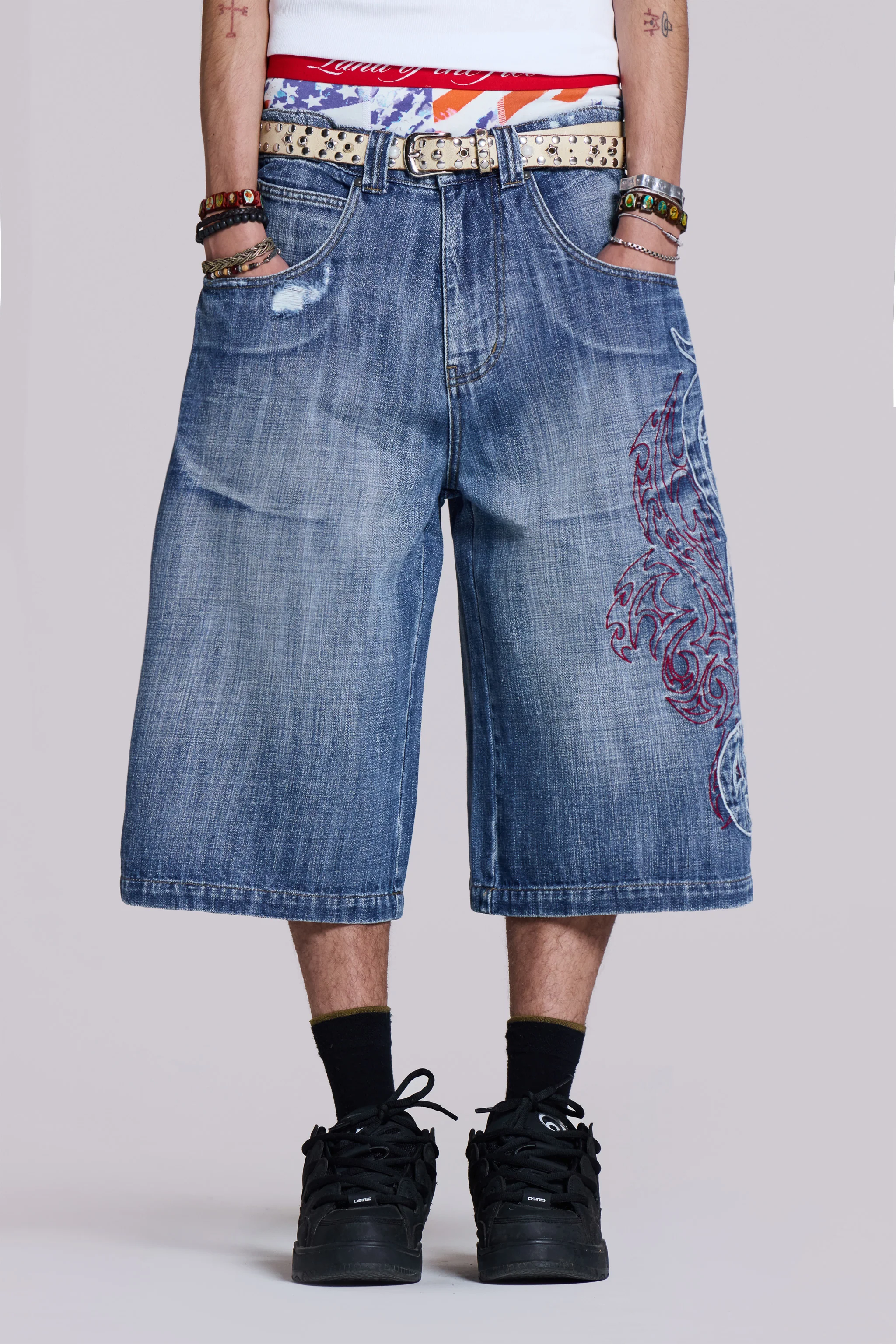 Layered Tribal XL Colossus Jorts - Image 5