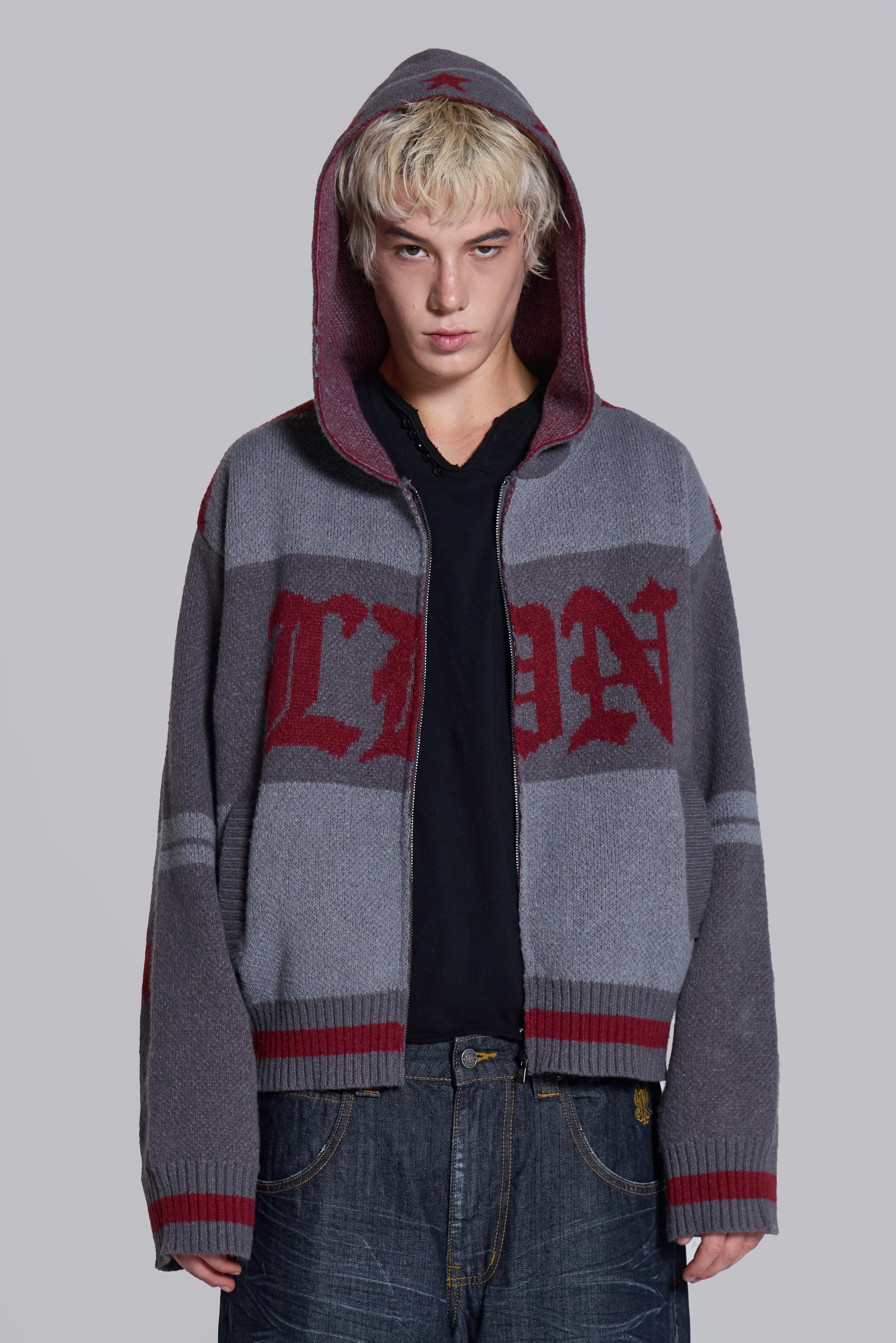 LDN Knitted Zip-Up Hoodie - Image 5