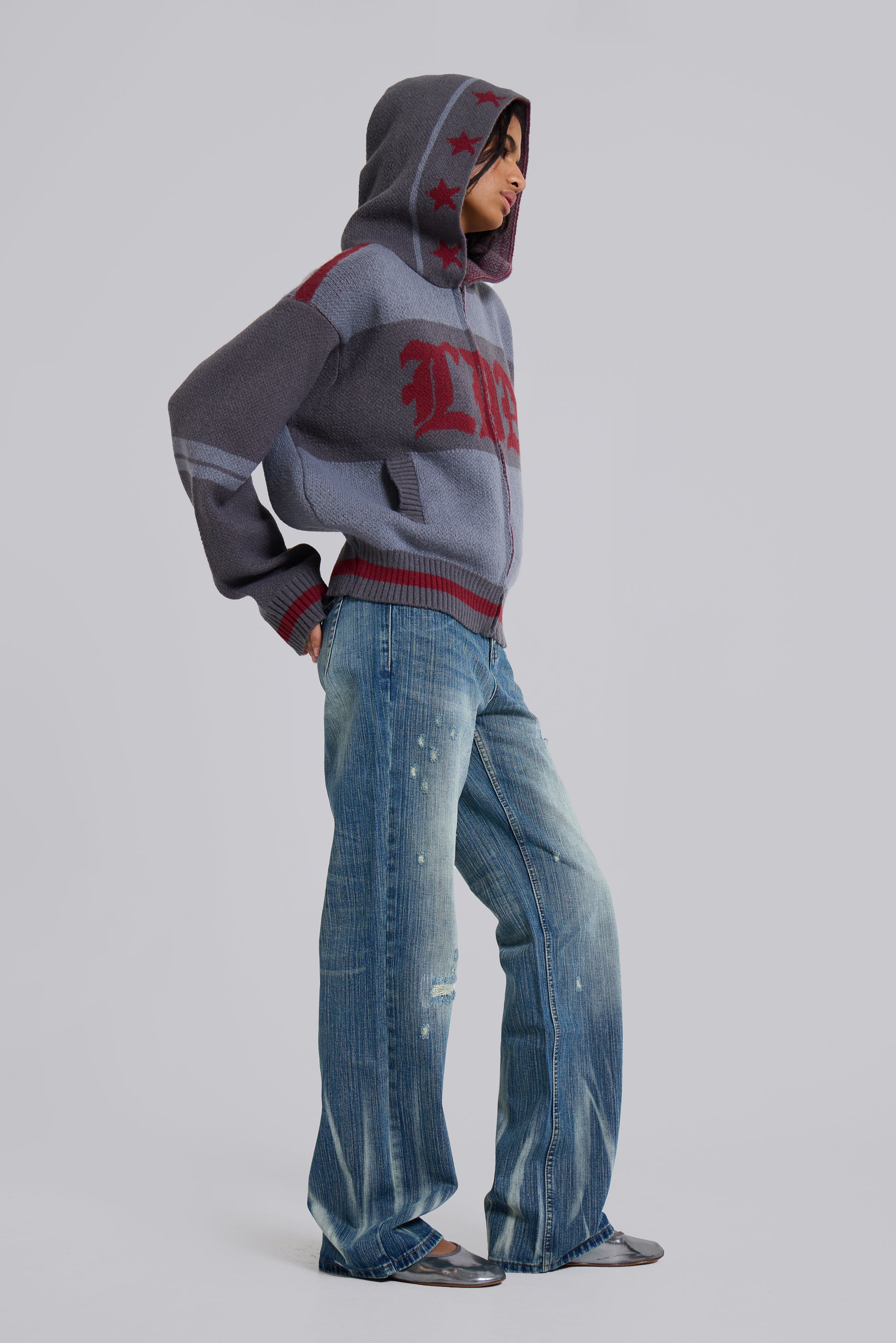 LDN Knitted Zip-Up Hoodie - Image 5