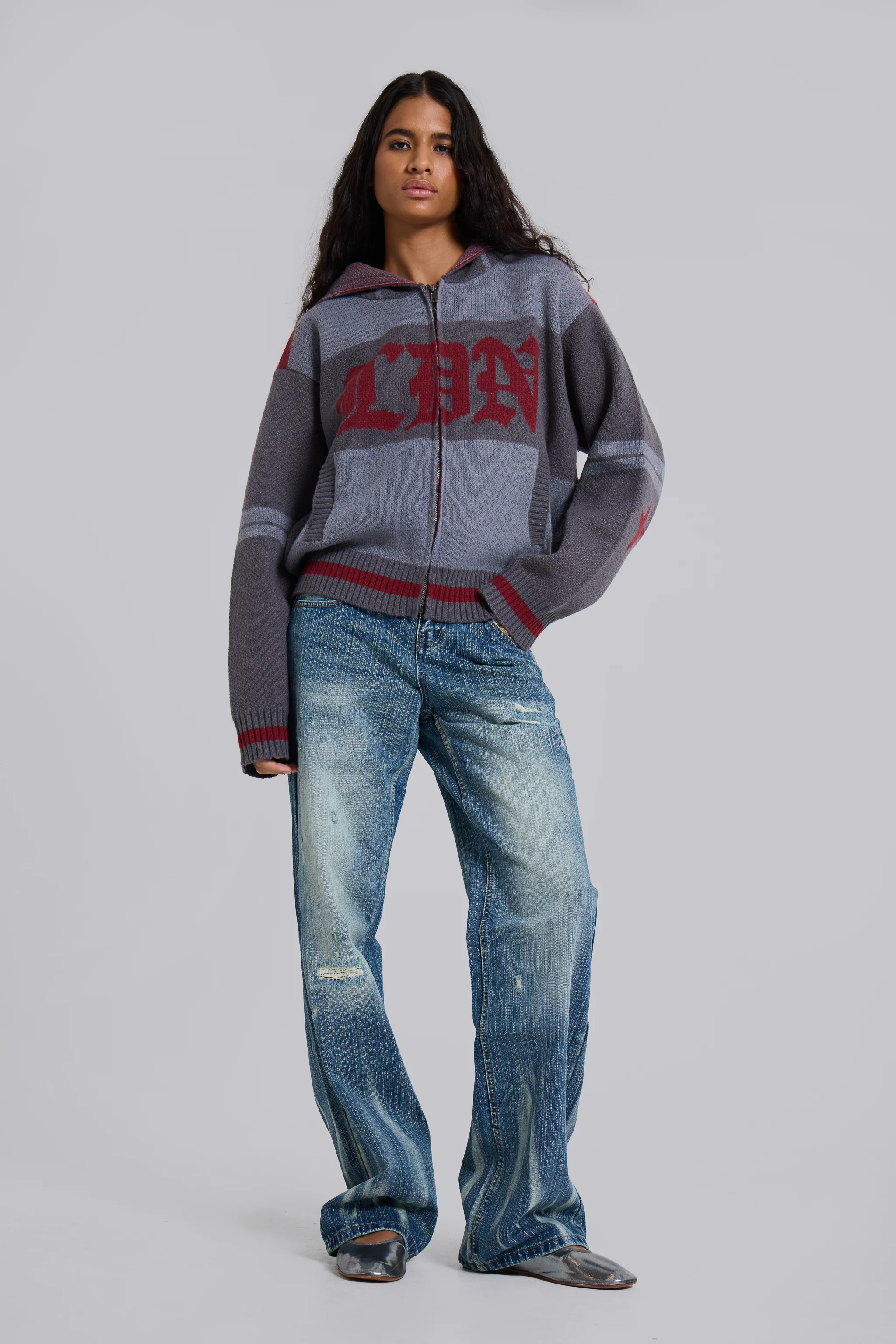 LDN Knitted Zip-Up Hoodie - Image 8