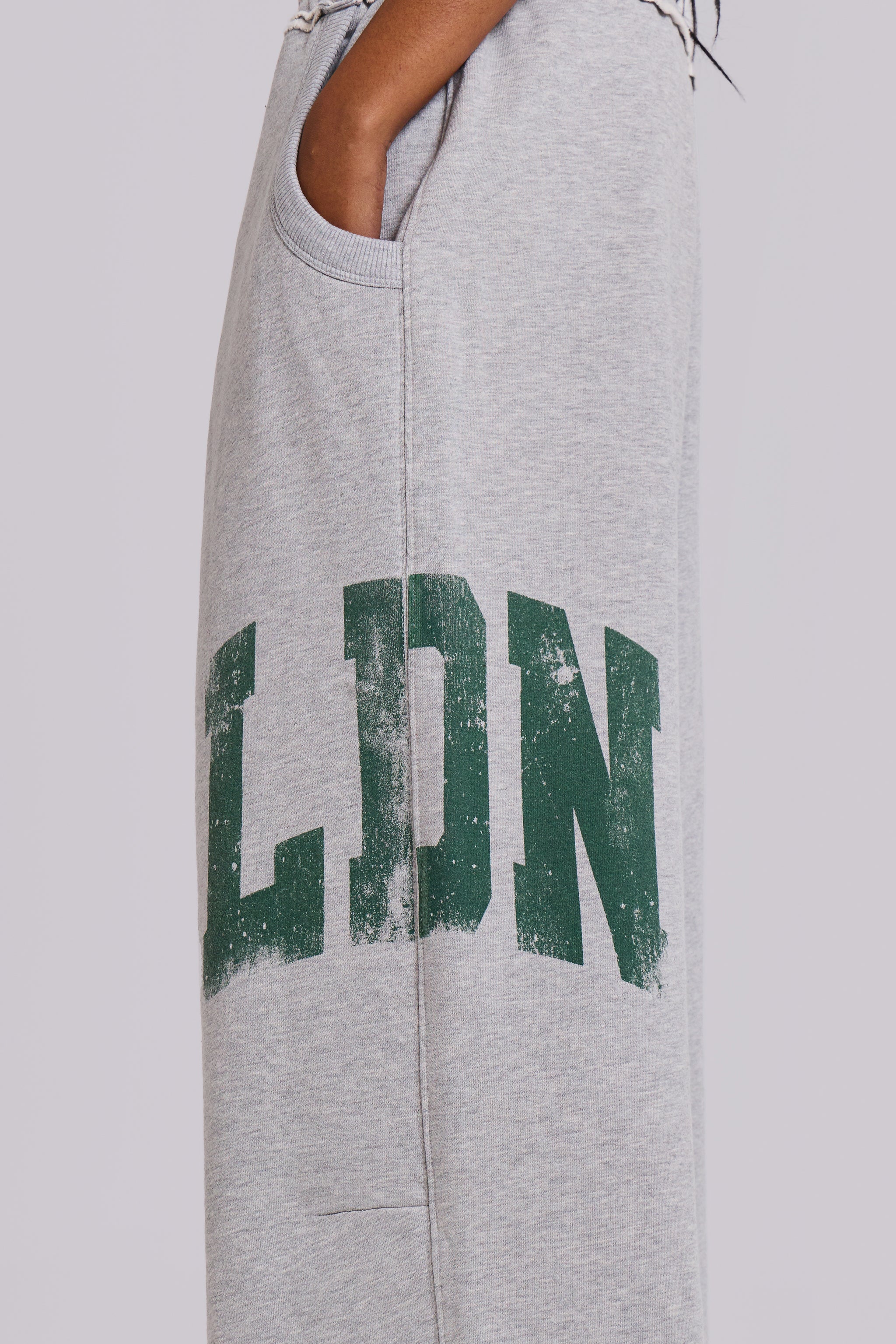 LDN Print Grey Marl Monster Joggers - Image 2