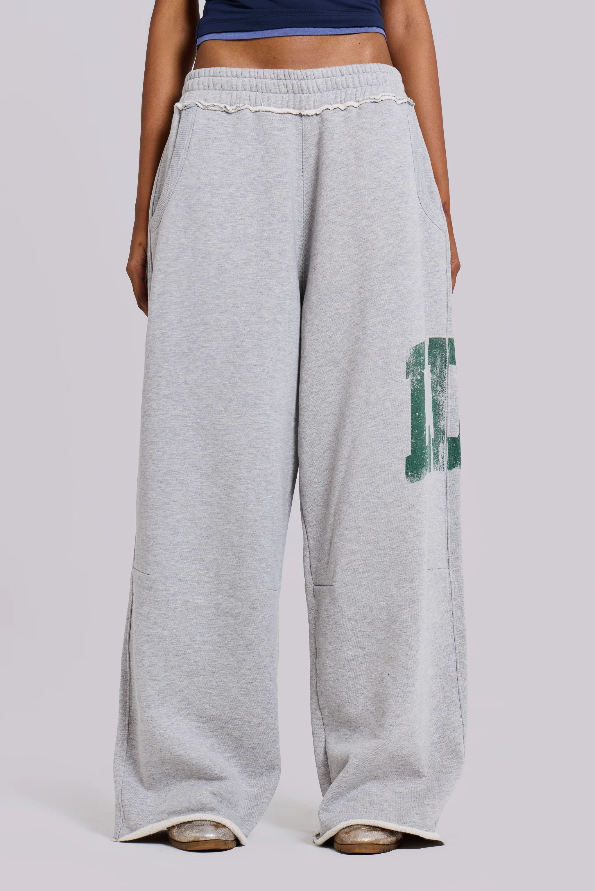LDN Print Grey Marl Monster Joggers - Image 3