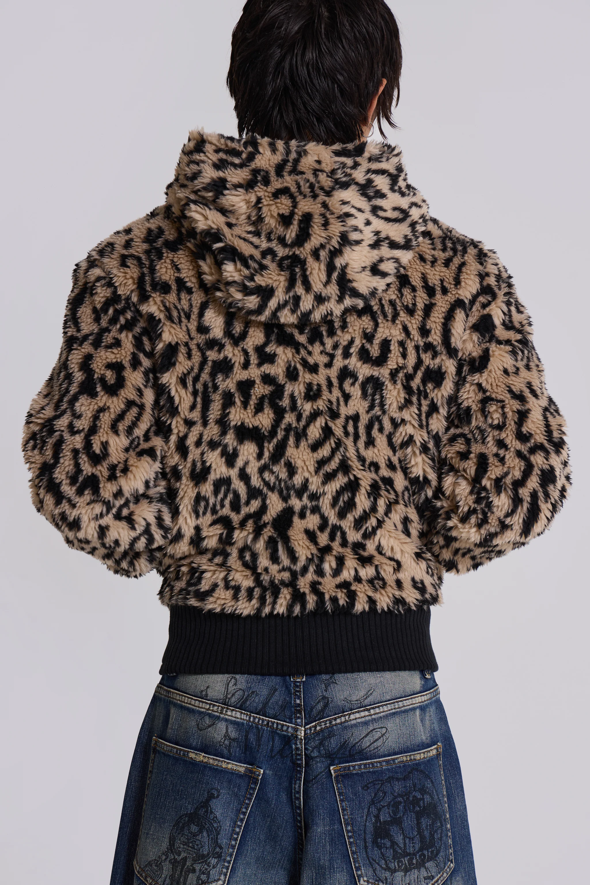 Leopard Faux Fur Hooded Jacket - Image 6