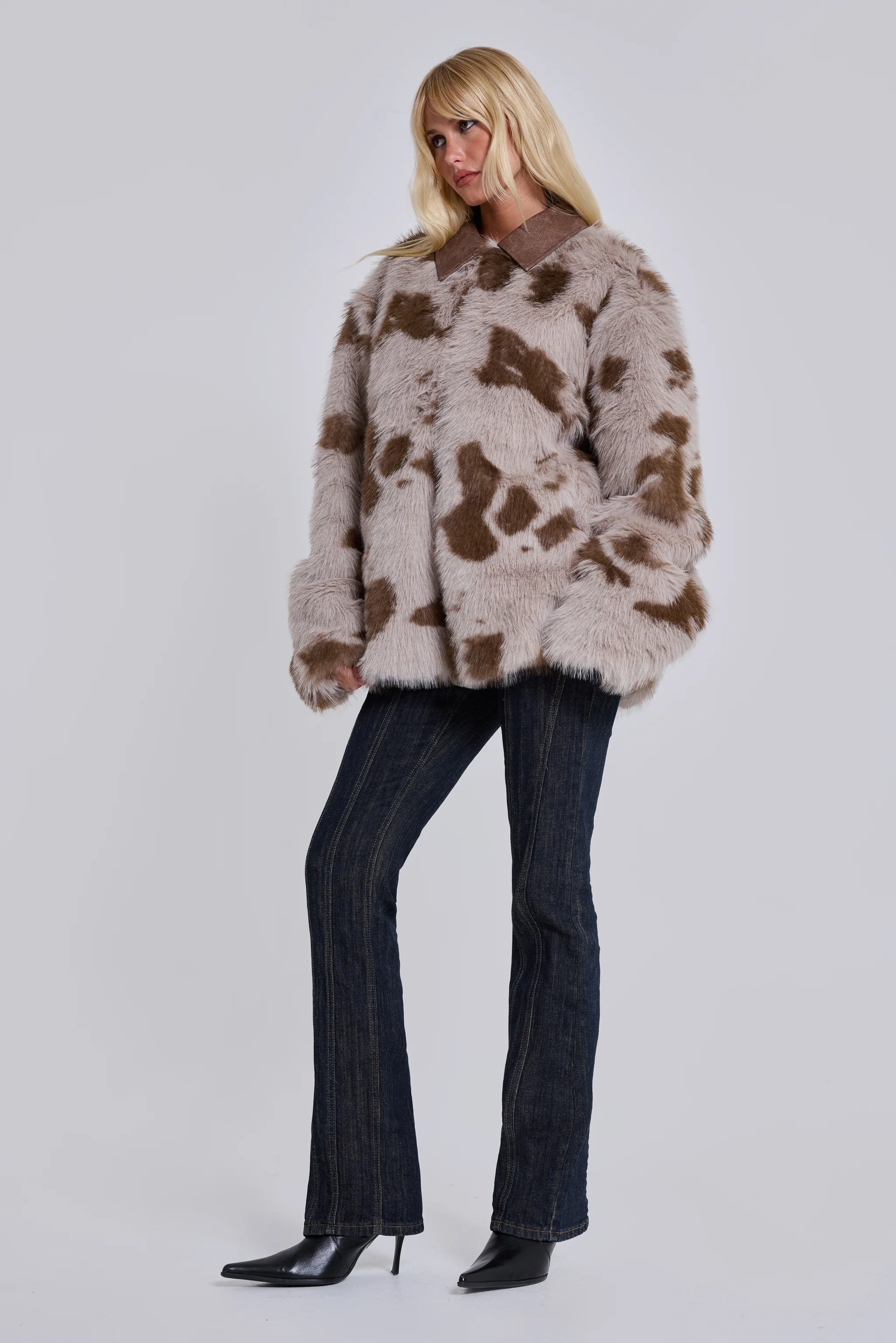 Lorax Cow Faux Fur Jacket - Image 3