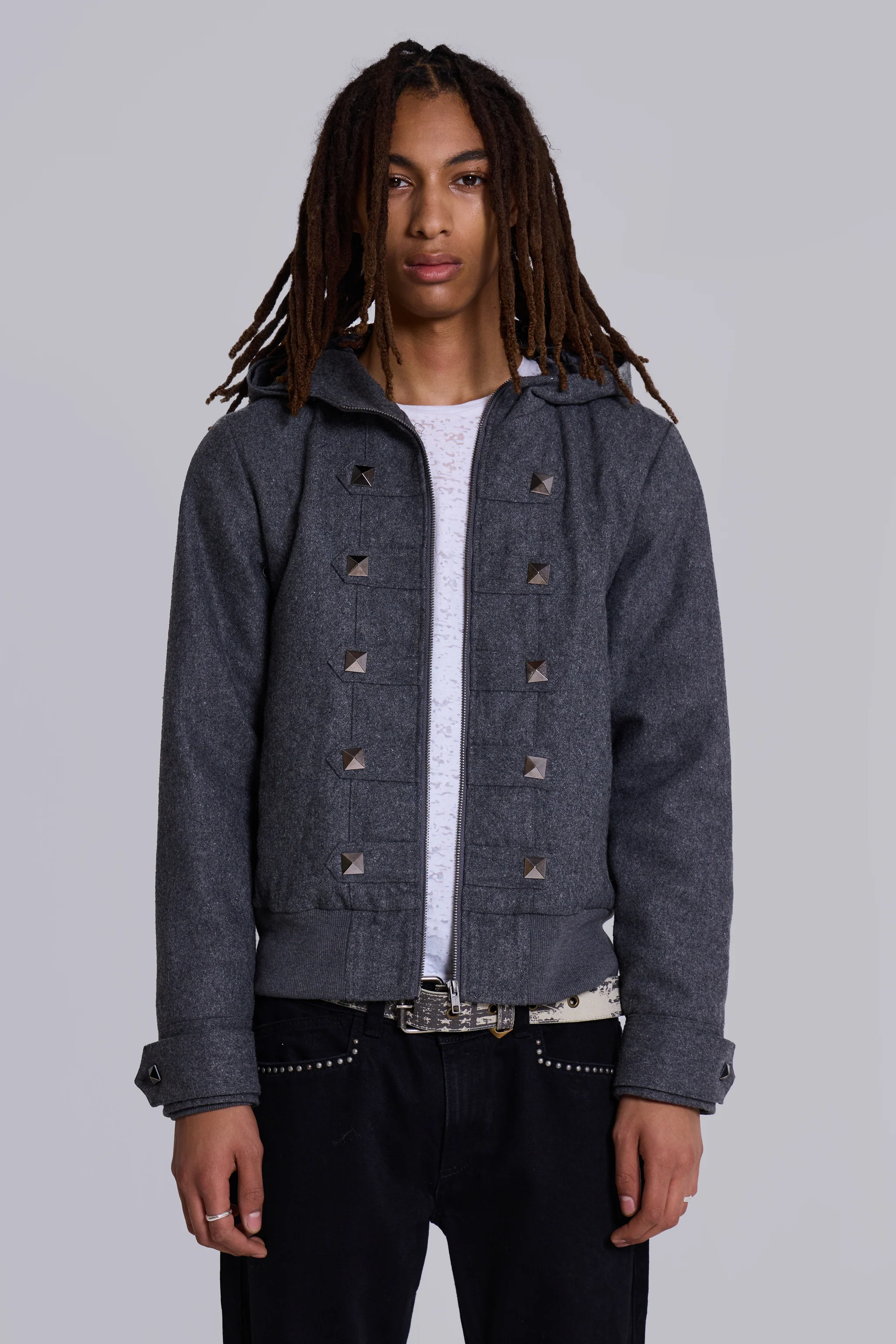 Marl Military Hooded Jacket - Image 12