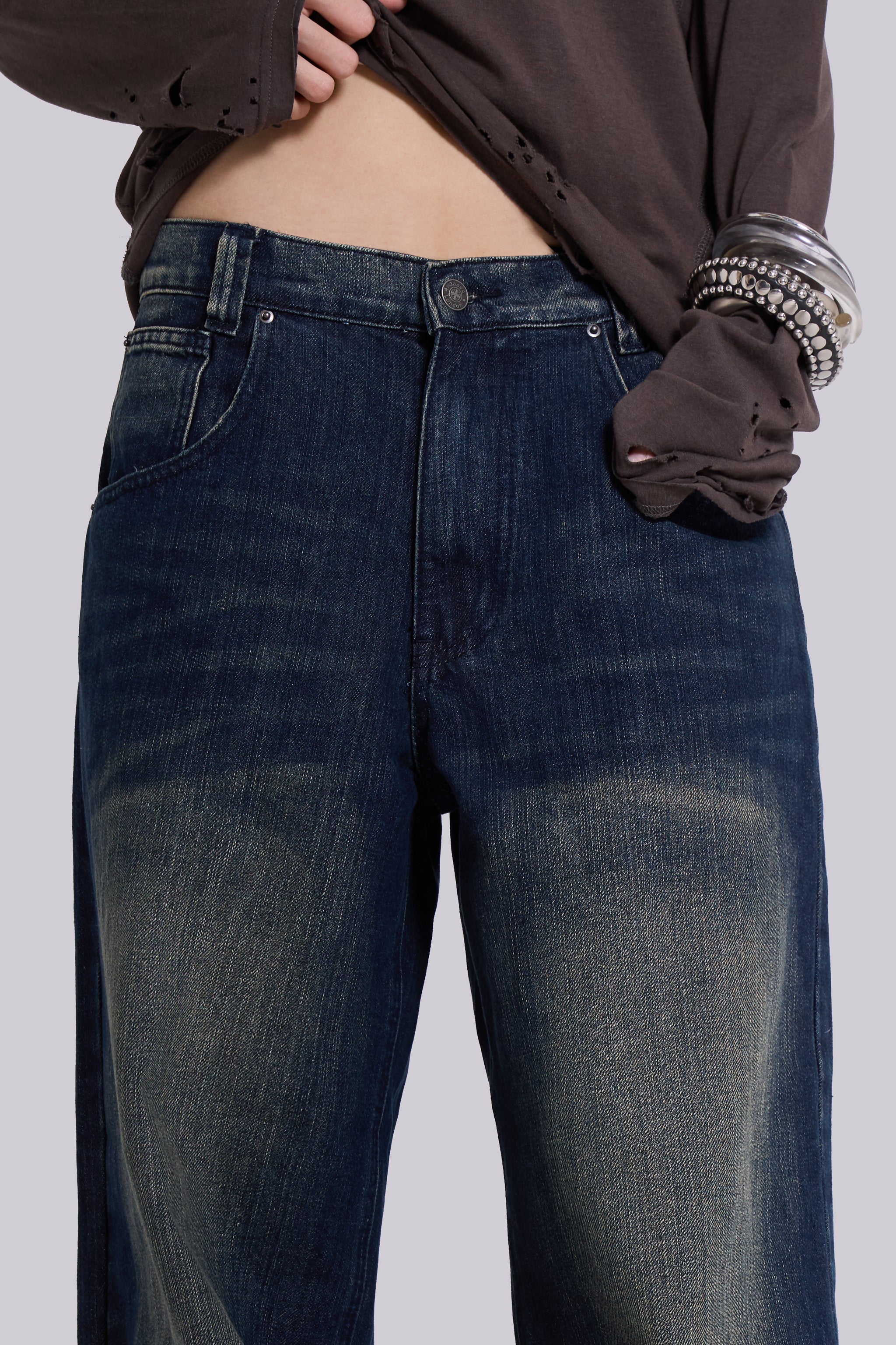 Mid Blue Slub Colossus Jeans - Image 4