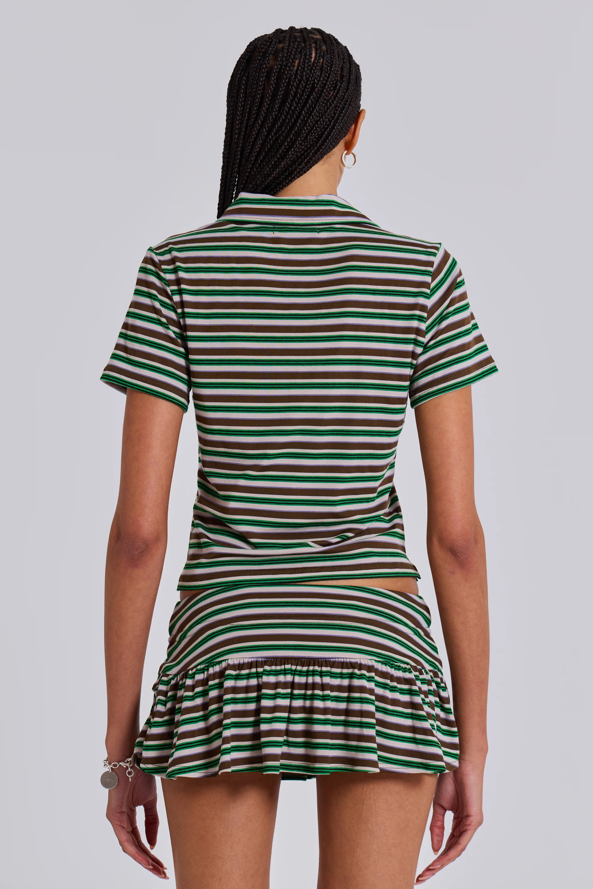 Mila Stripe Polo Shirt - Image 4