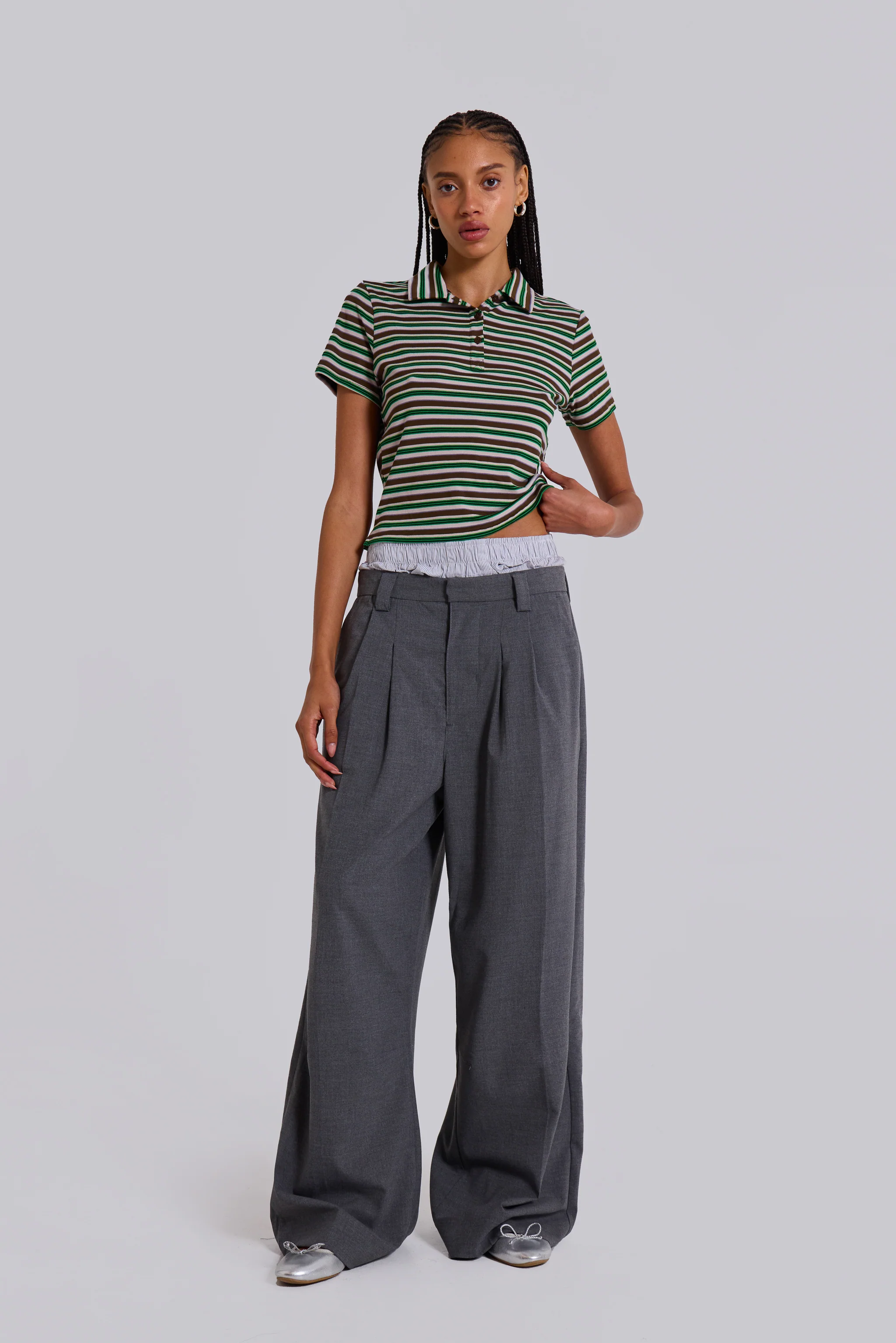 Mila Stripe Polo Shirt - Image 8