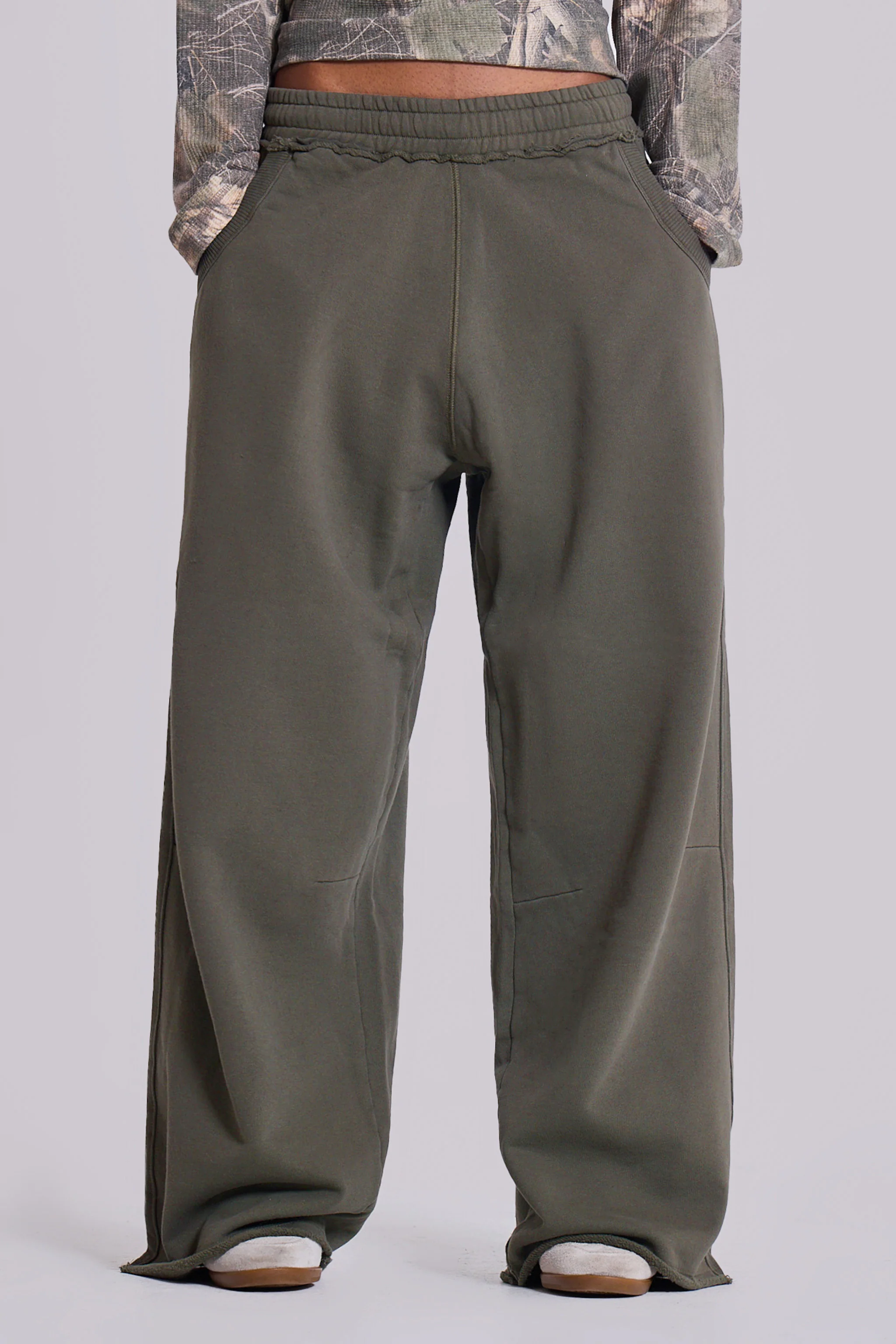Military Green Baggy Monster Joggers - Image 2