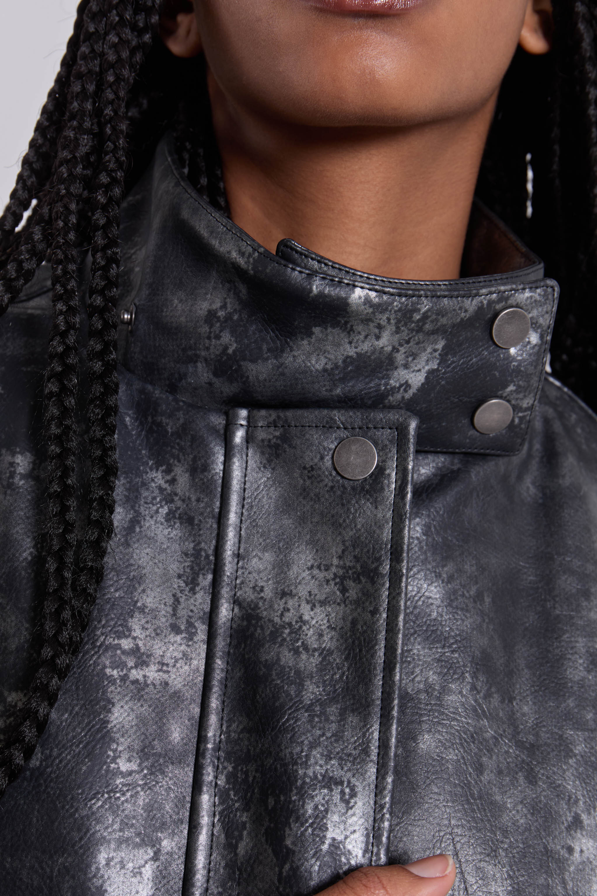 Mistra PU Leather Bomber Jacket - Image 4