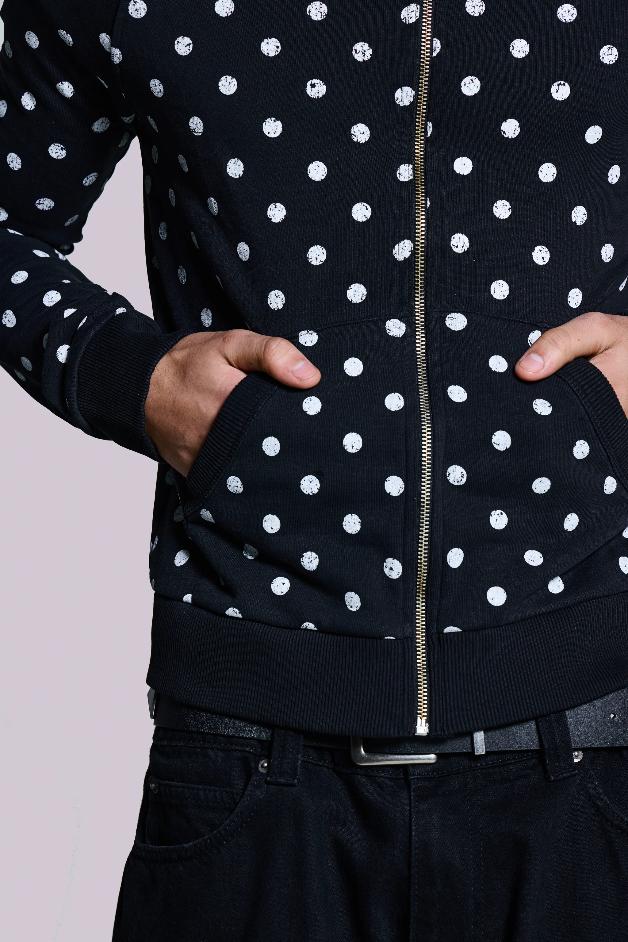 Mono Black Polkadot Hoodie - Image 6