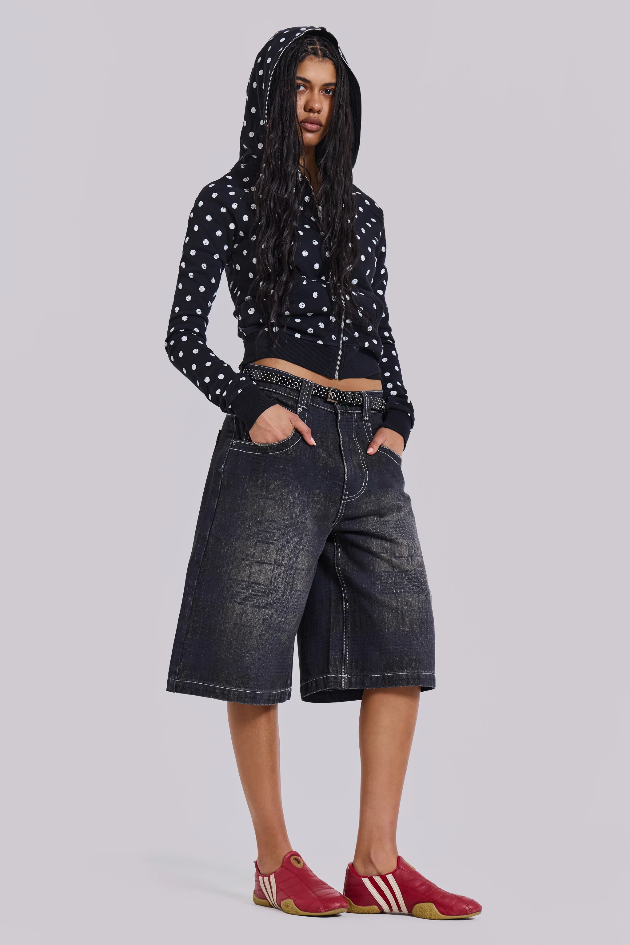Mono Black Polkadot Hoodie - Image 7