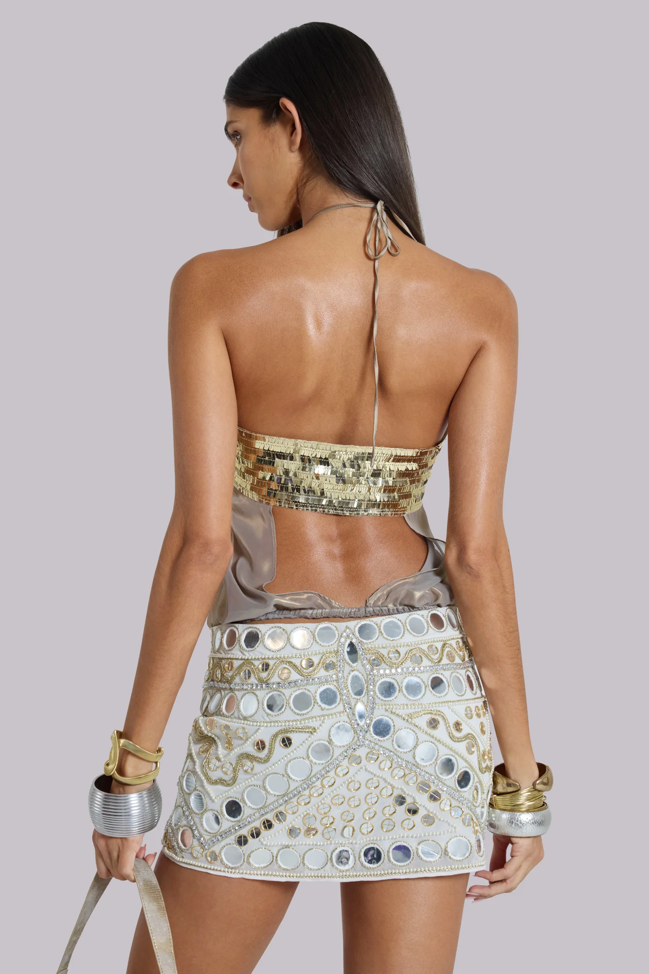 Morgana Metallic Sequin Chiffon Top - Image 3