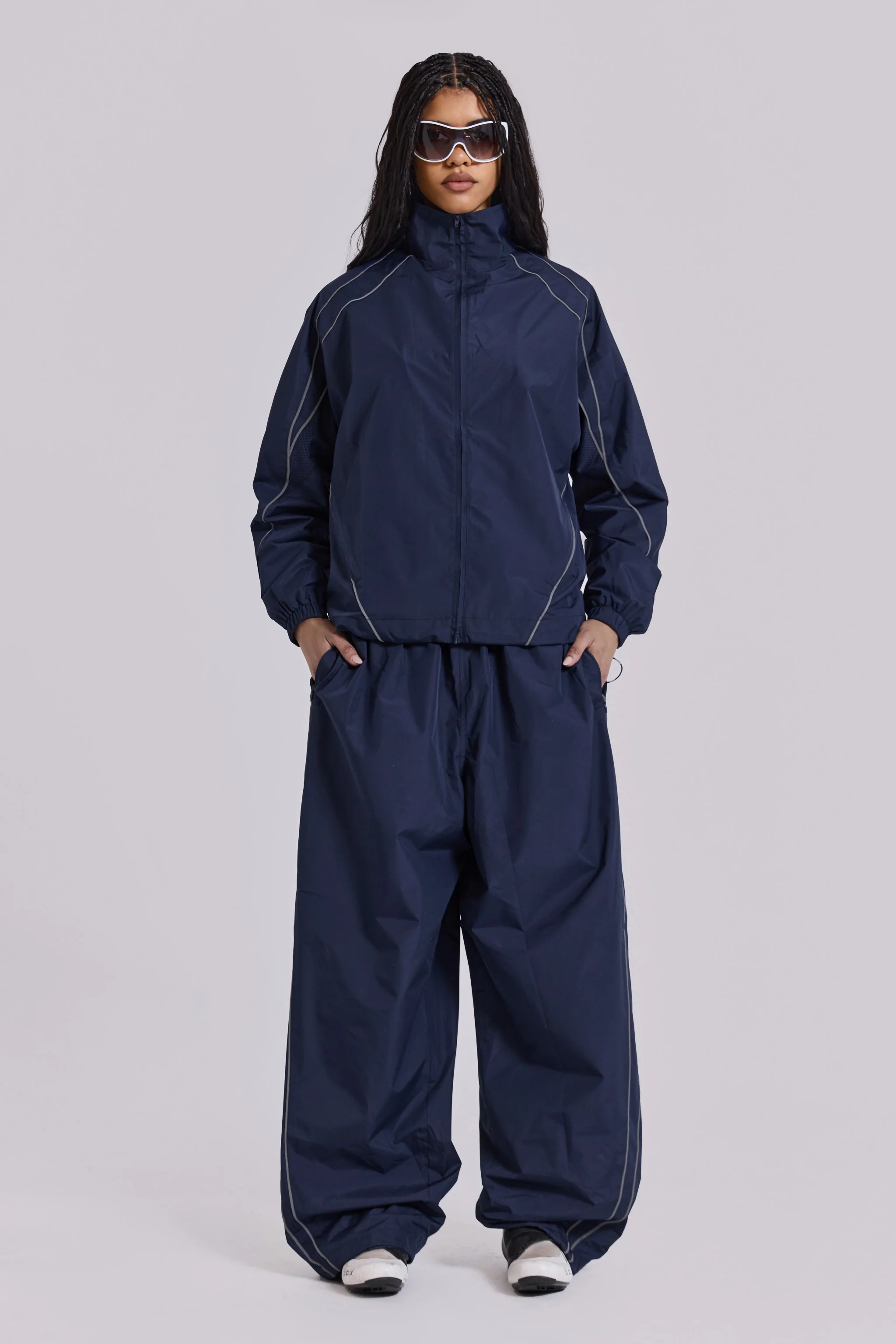 Navy Vapor Tracksuit Top - Image 6