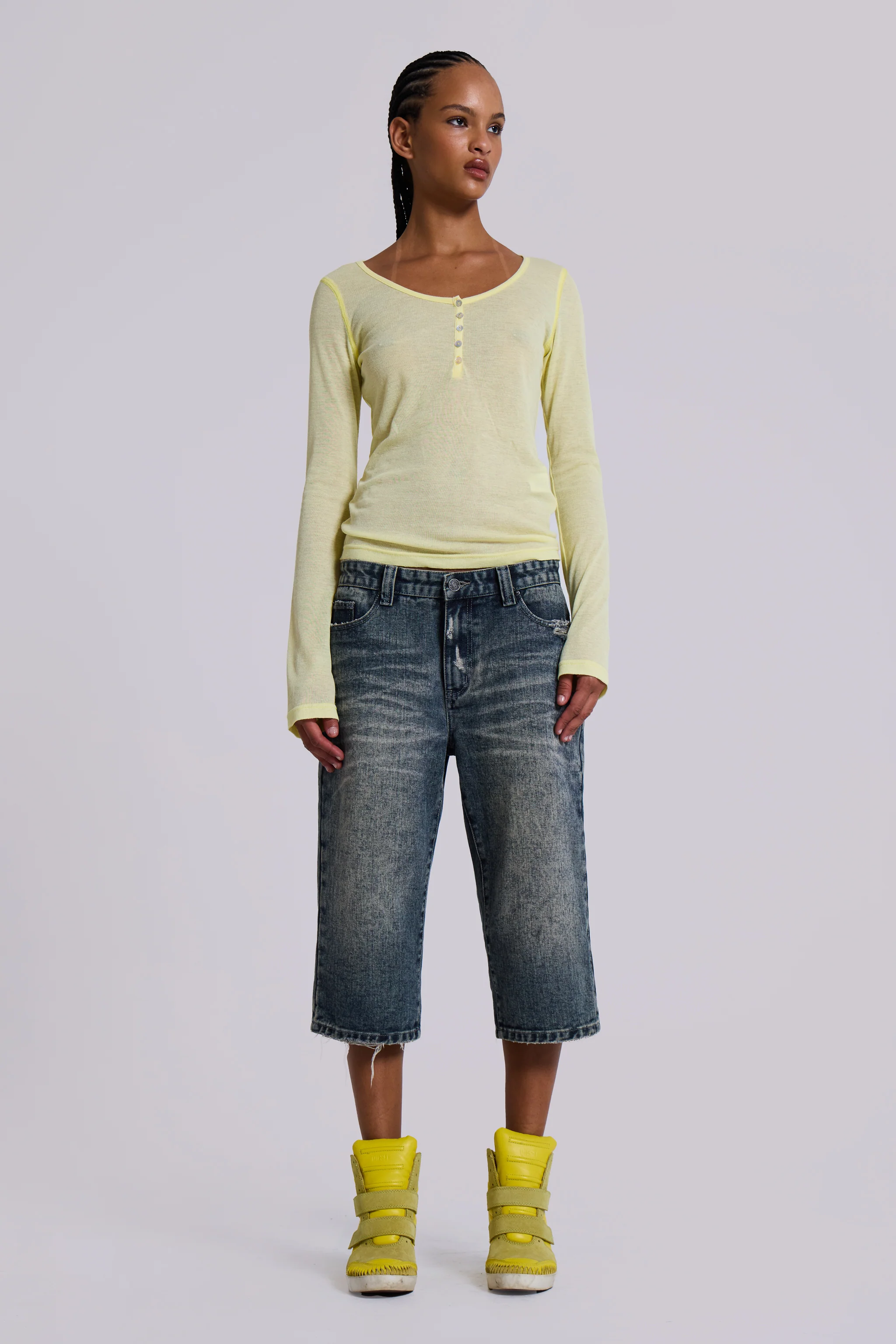 Nia Slim Leg Distressed Jorts - Image 8