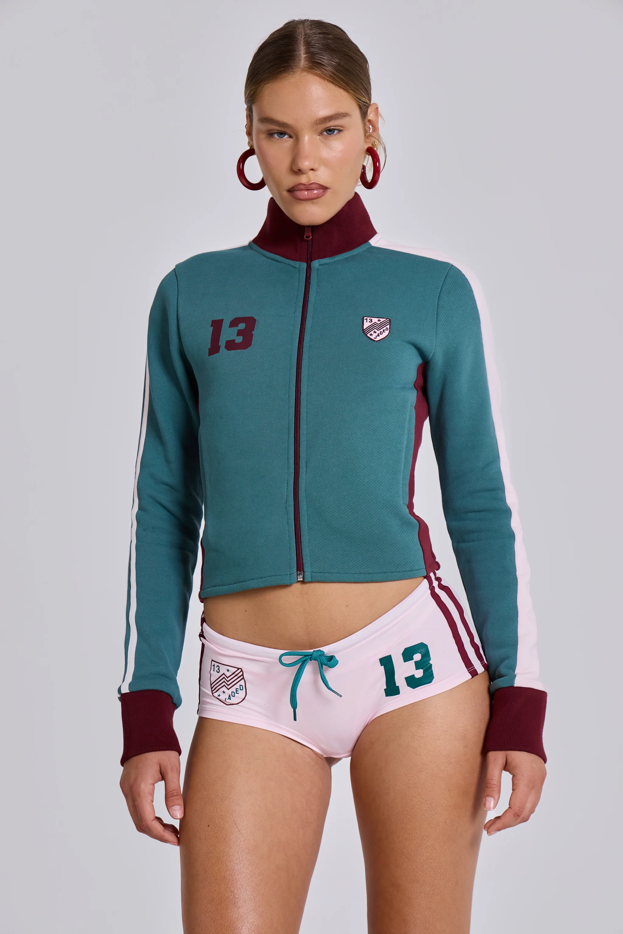 Pink No.13 Football Mini Shorts - Image 5