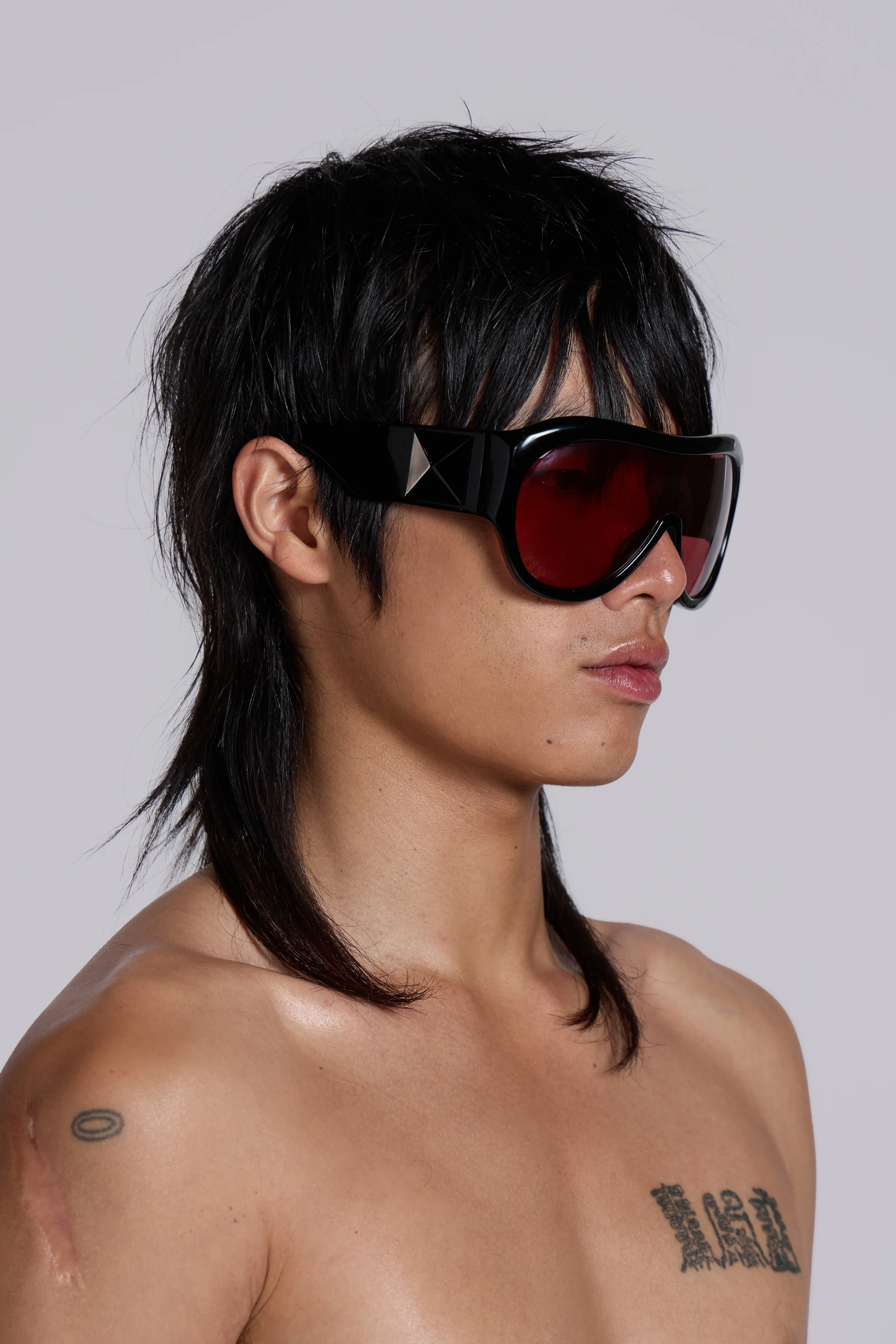 Noctra XL Stud Sunglasses in Damson - Image 4