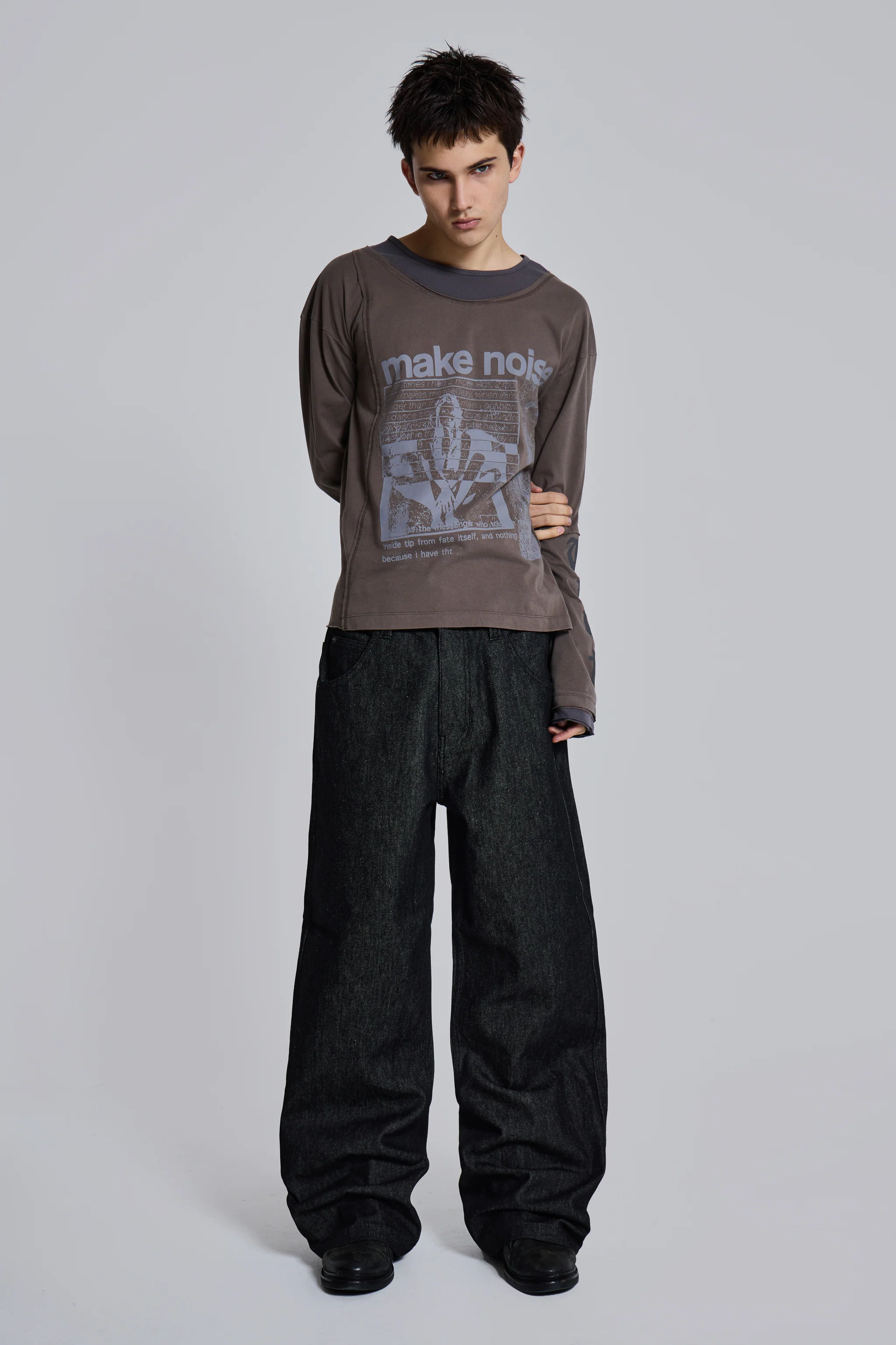 Noise Double Layer Long Sleeve Top - Image 12