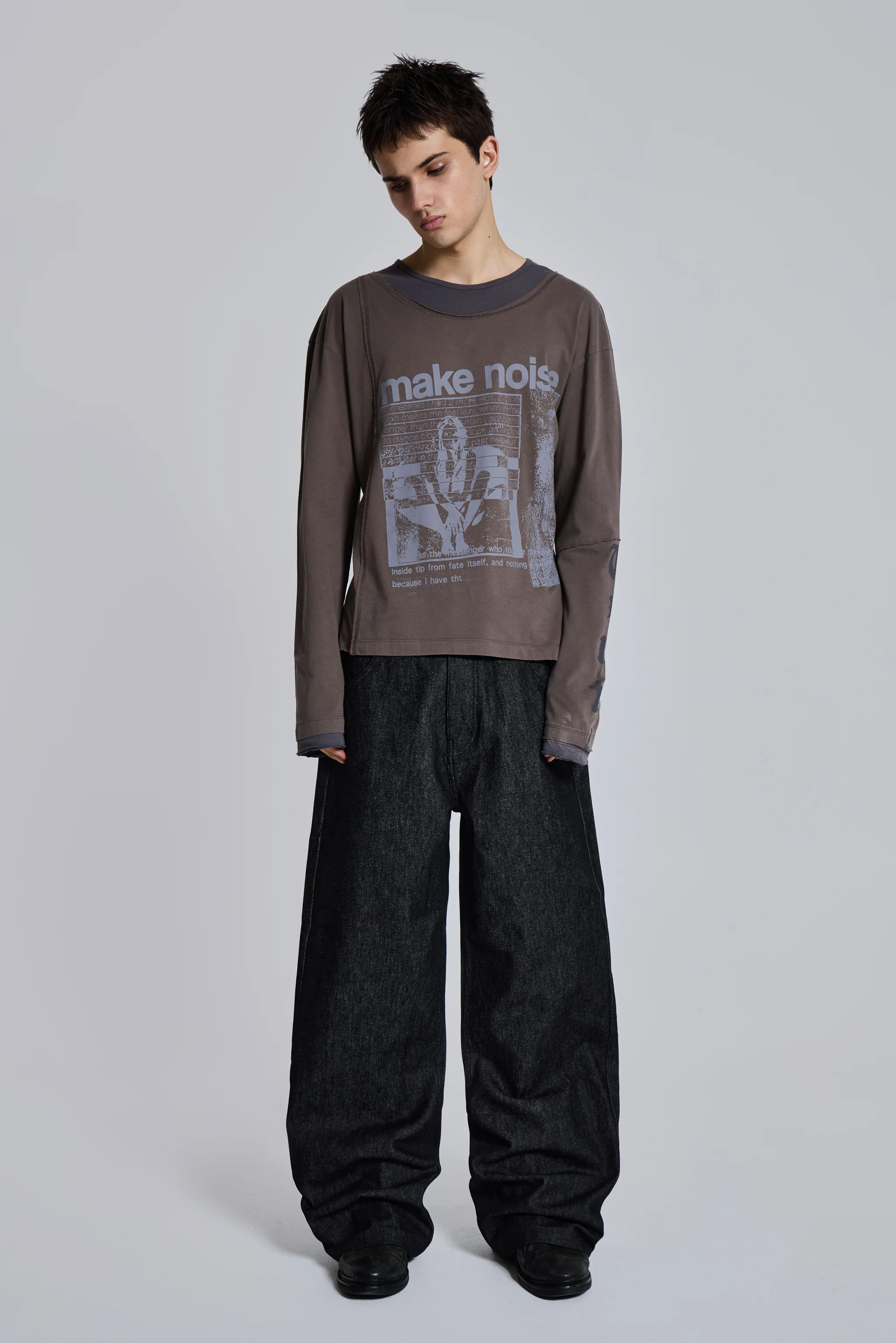 Noise Double Layer Long Sleeve Top - Image 13
