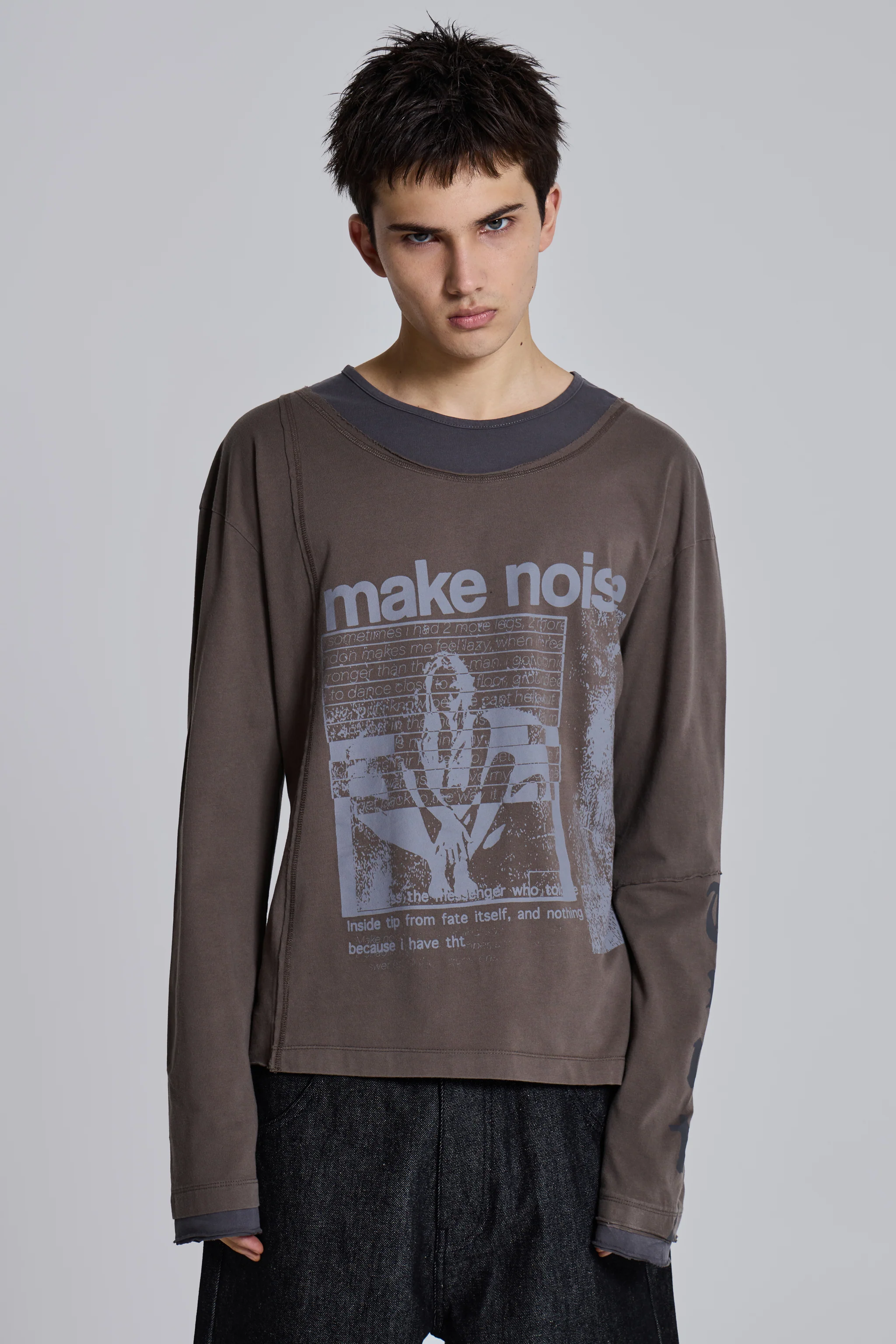 Noise Double Layer Long Sleeve Top - Image 9