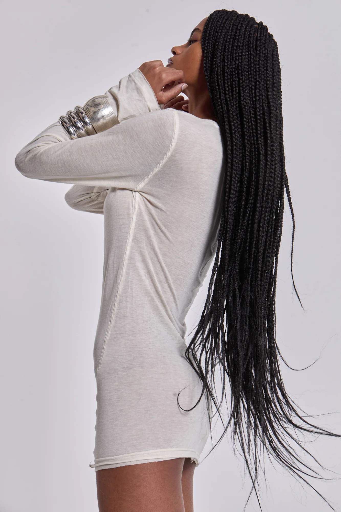 Oatmeal Mist Mini Dress - Image 3