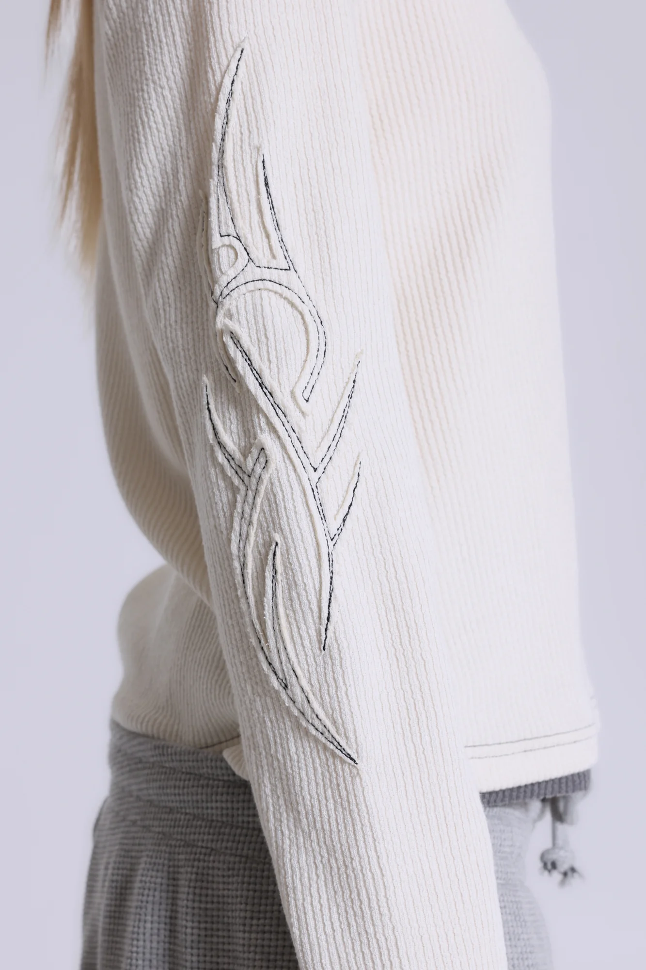 Off White Tattoo Applique Tee - Image 6